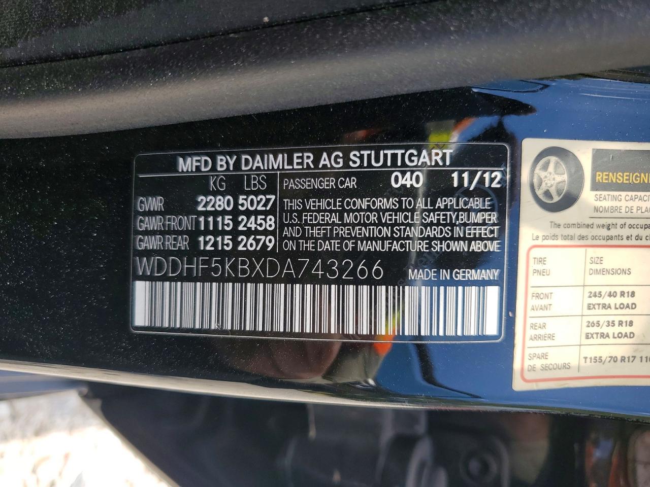 2013 Mercedes-benz E 350 Черный vin: WDDHF5KBXDA743266