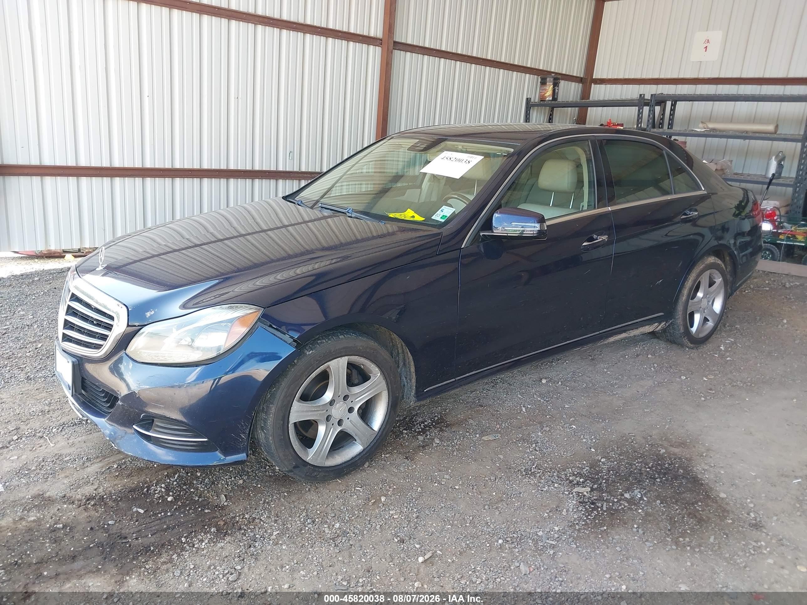 2014 Mercedes-benz E 350 Blue vin: WDDHF5KBXEA804231
