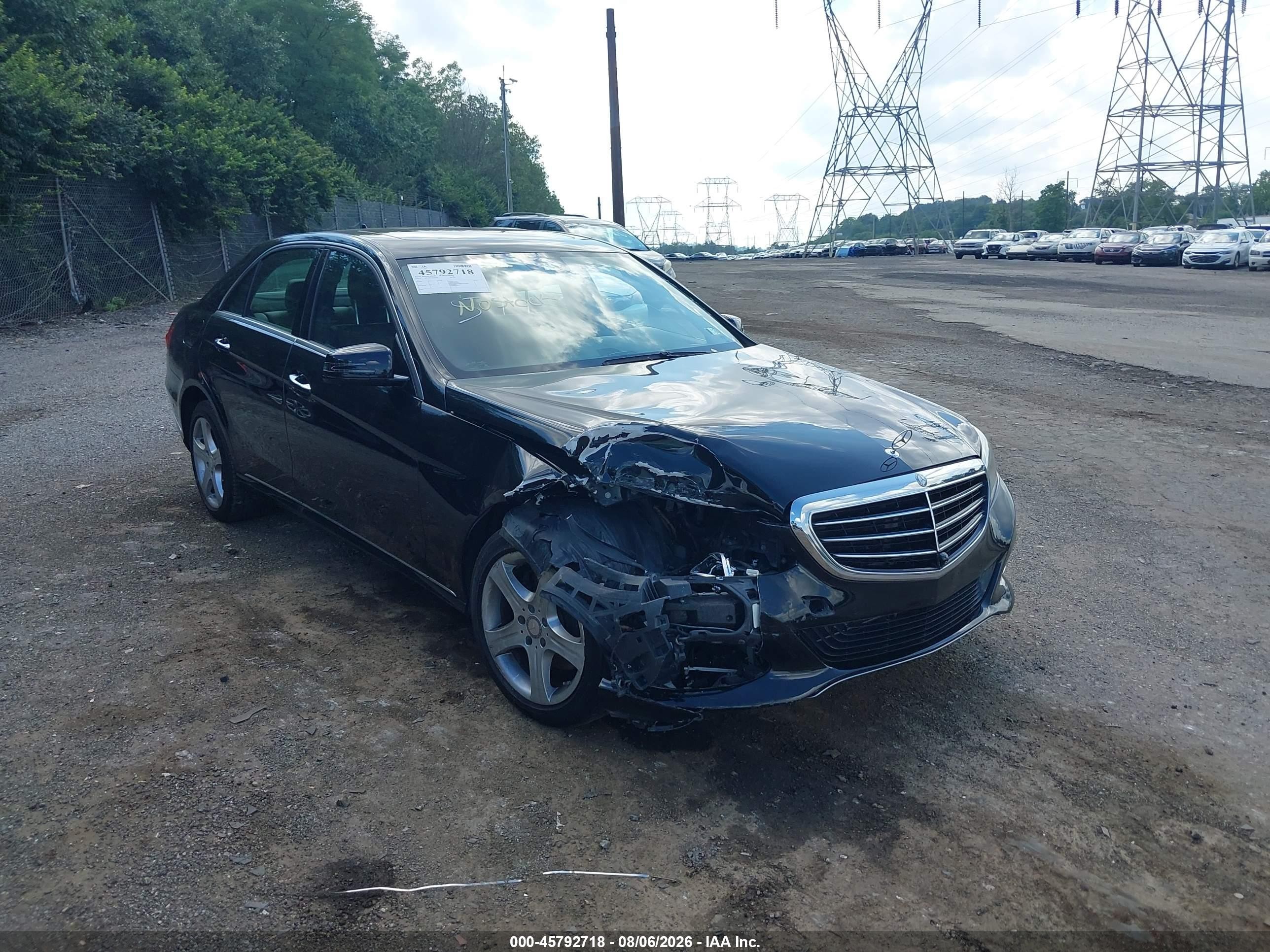 2014 Mercedes-benz E 350   Black vin: WDDHF5KBXEA850710