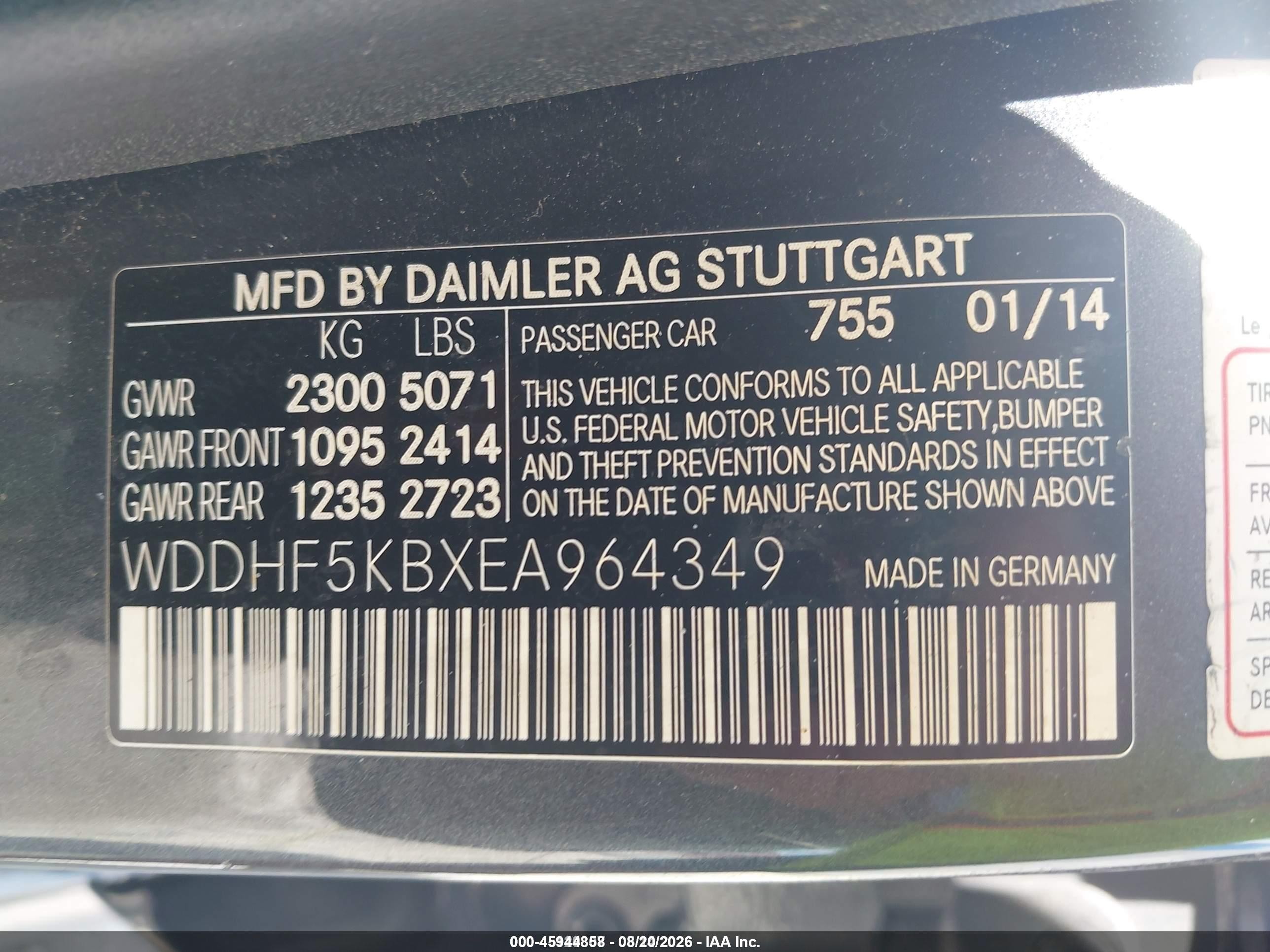 2014 Mercedes-benz E 350   Gray vin: WDDHF5KBXEA964349