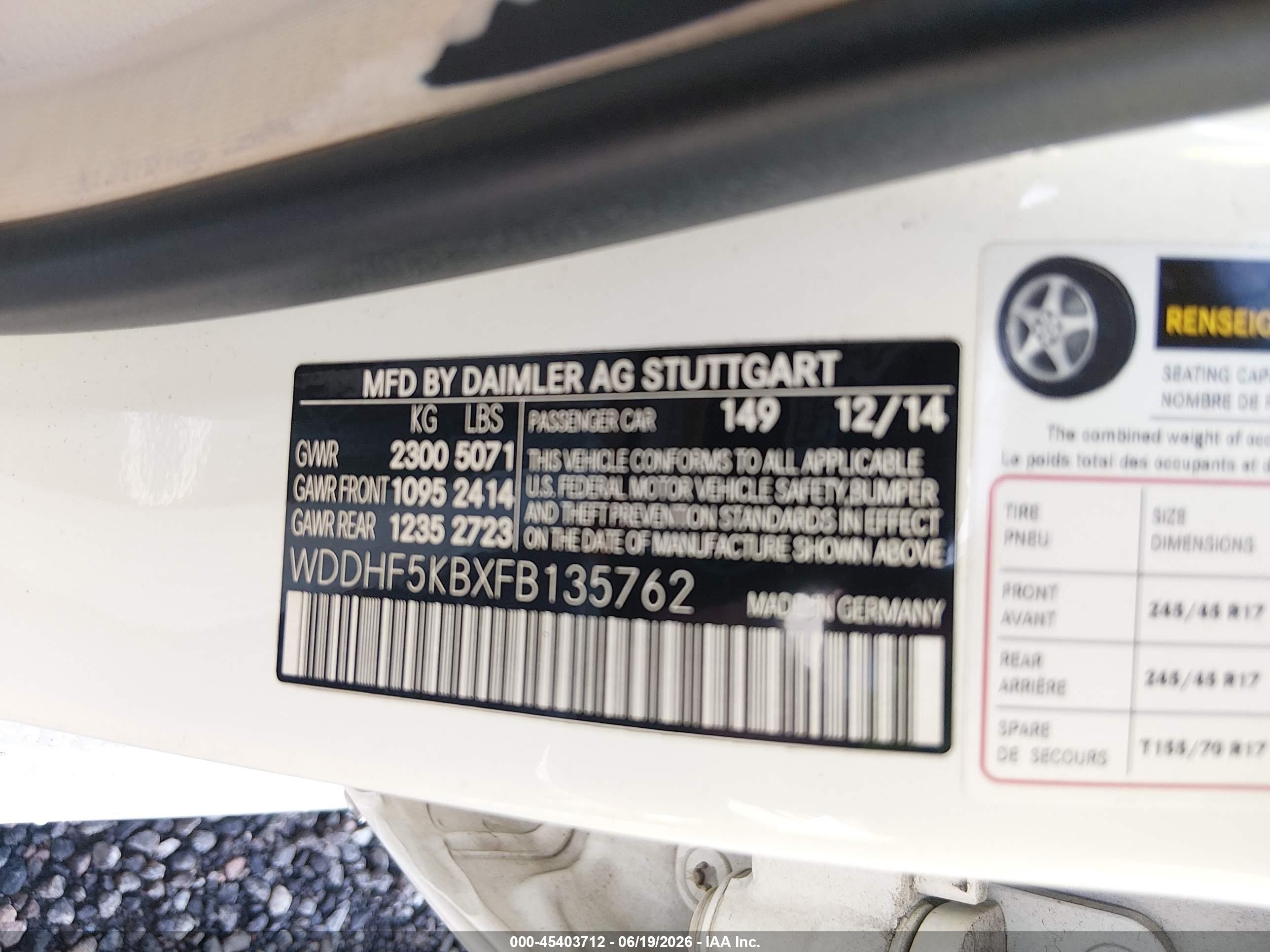 2015 Mercedes-benz E 350   White vin: WDDHF5KBXFB135762