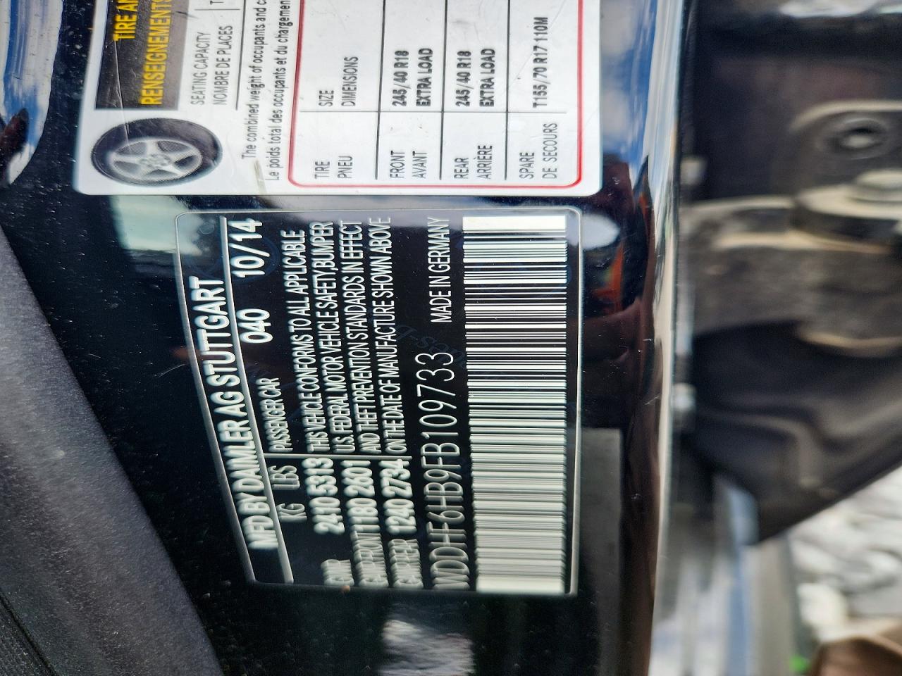 2015 Mercedes-benz E 400 4matic Black vin: WDDHF6HB9FB109733