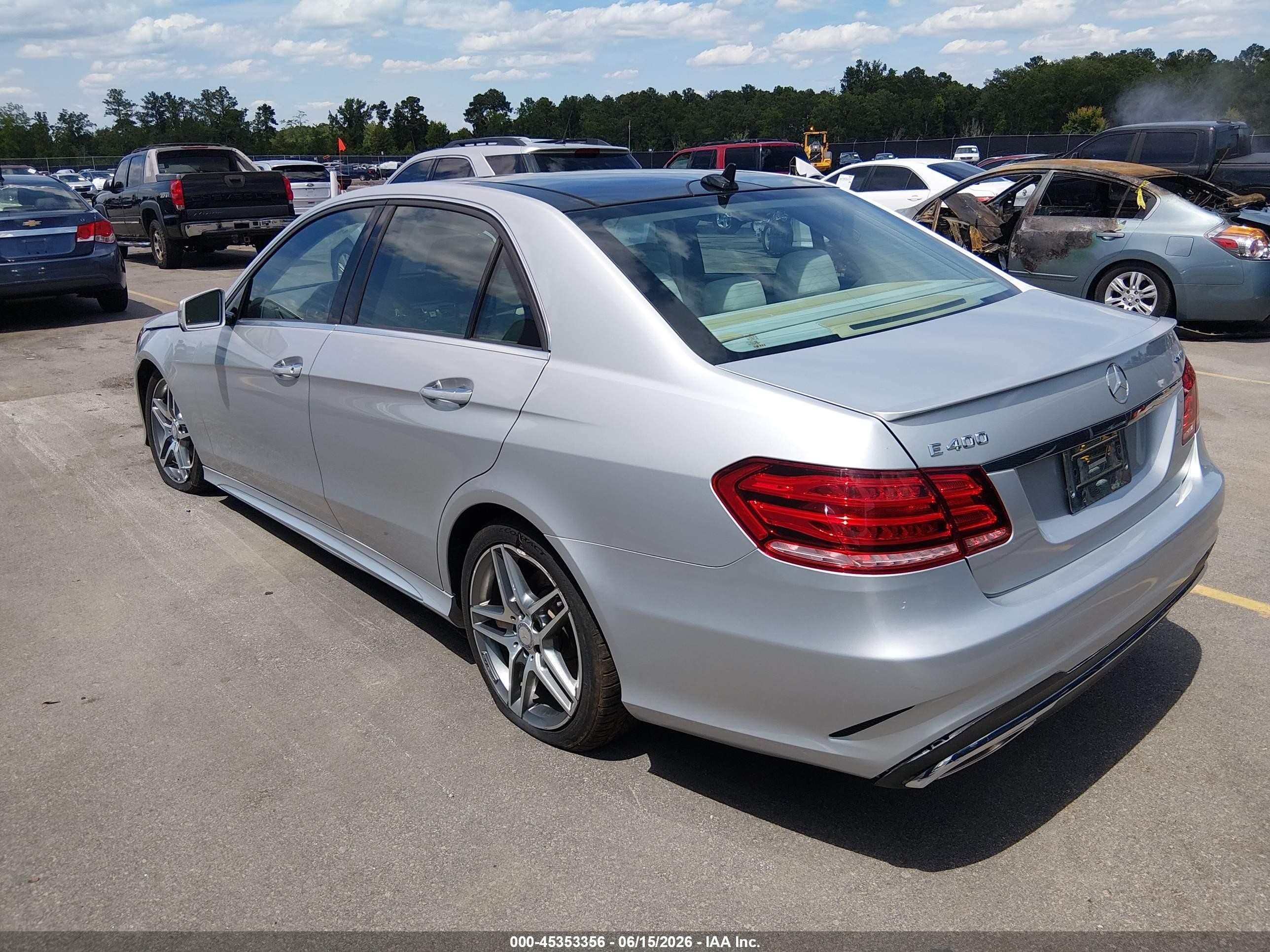 2015 Mercedes-benz E 400 4matic Silver vin: WDDHF6HBXFB156558