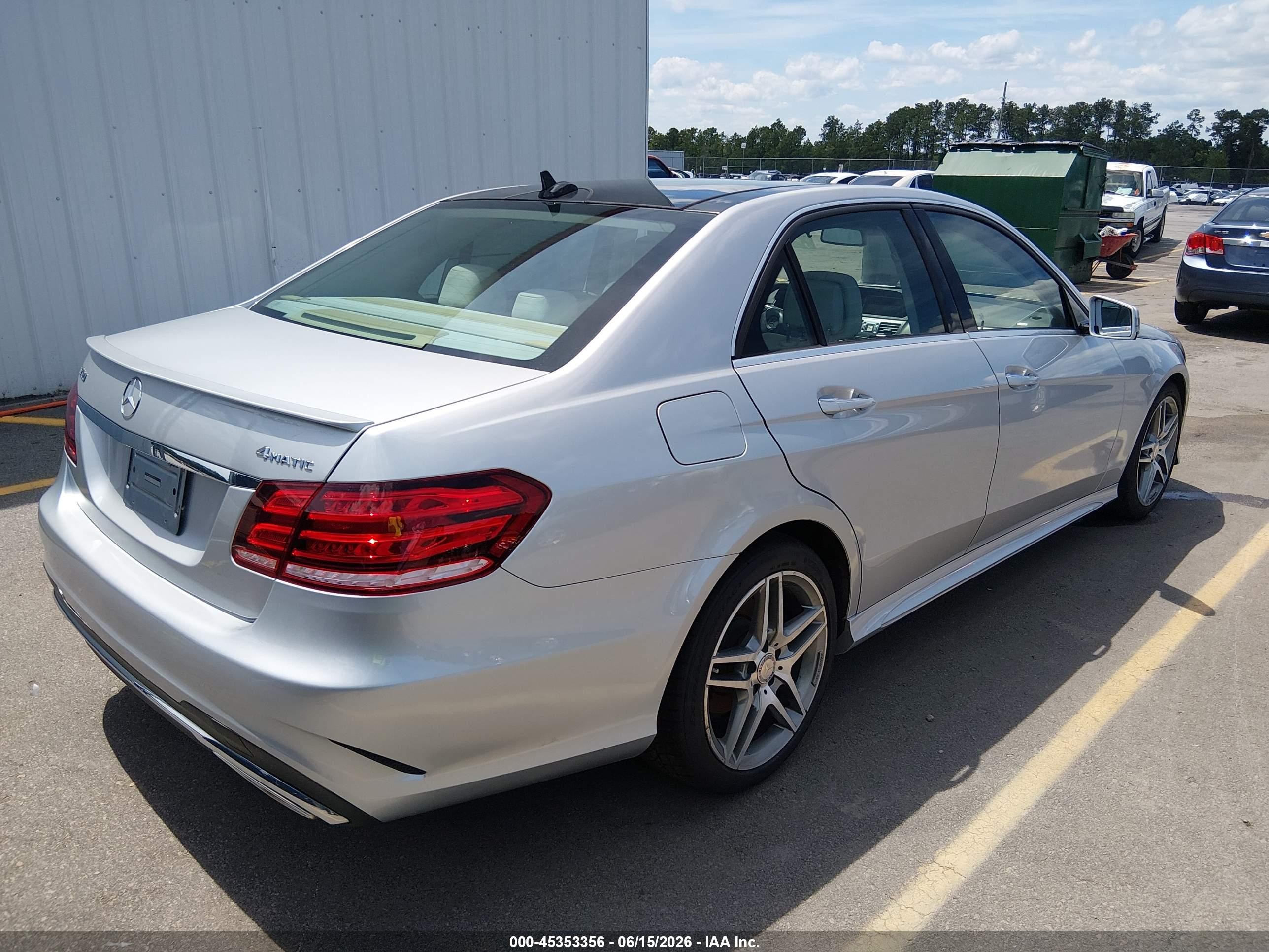 2015 Mercedes-benz E 400 4matic Silver vin: WDDHF6HBXFB156558
