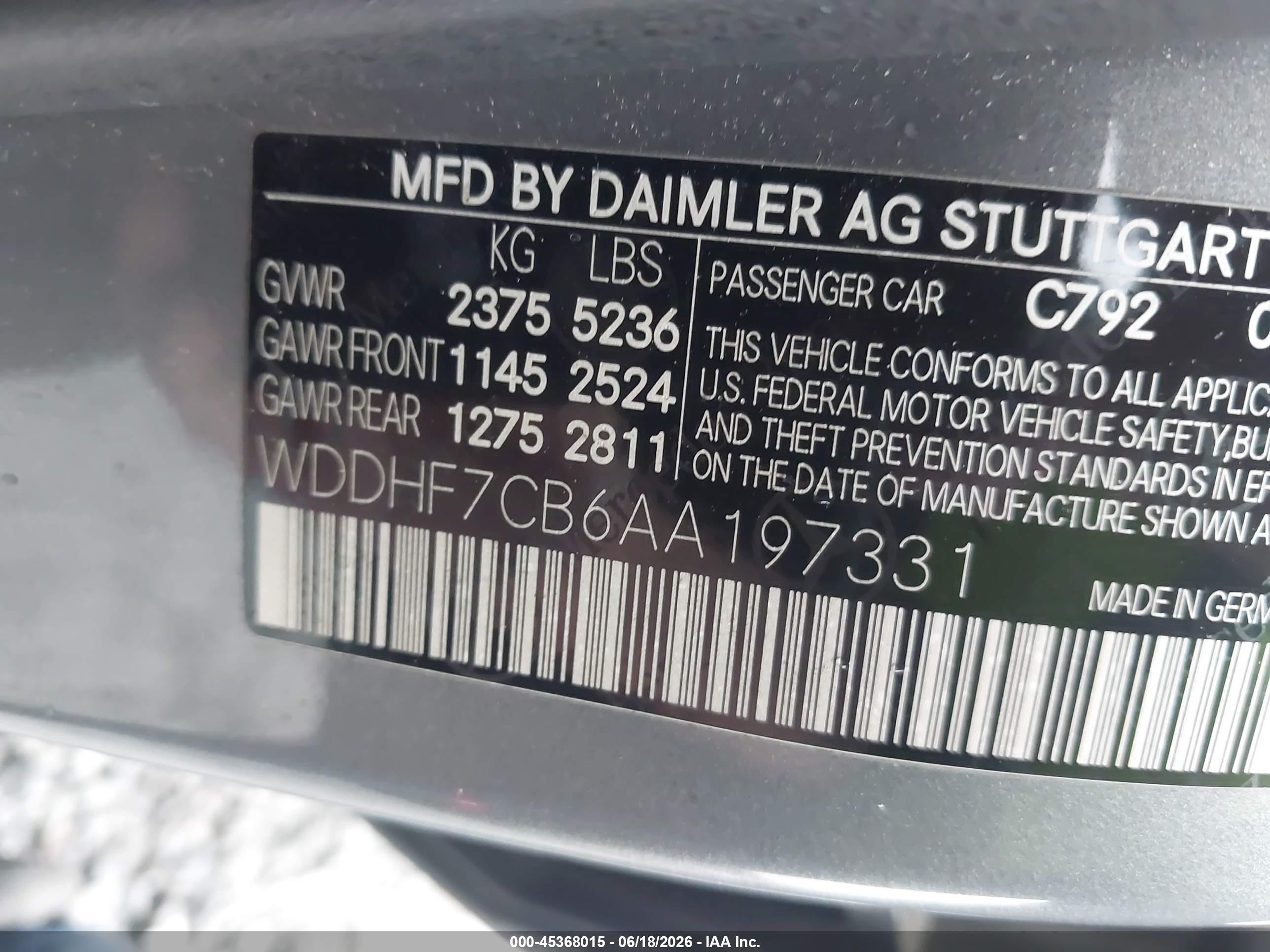 2010 Mercedes-benz E 550   Gray vin: WDDHF7CB6AA197331