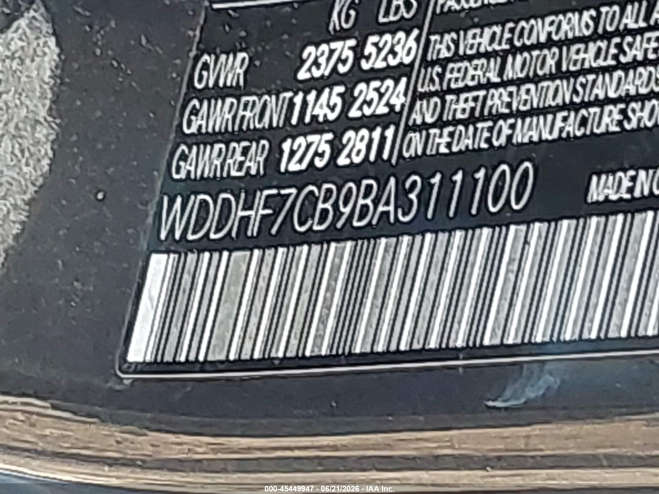2011 Mercedes-benz E 550   Gray vin: WDDHF7CB9BA311100