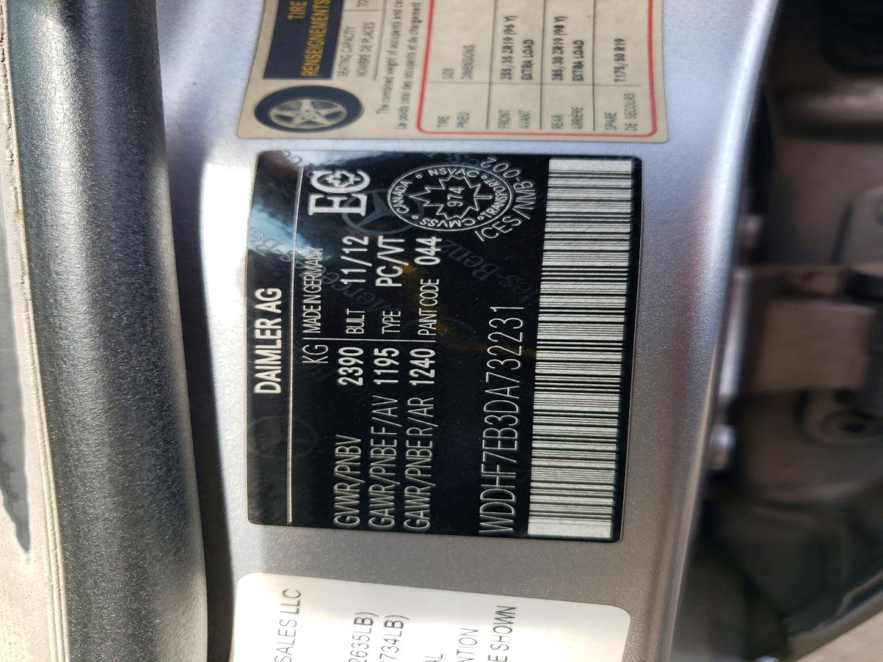2013 Mercedes-benz E 63 Amg Gray vin: WDDHF7EB3DA732231