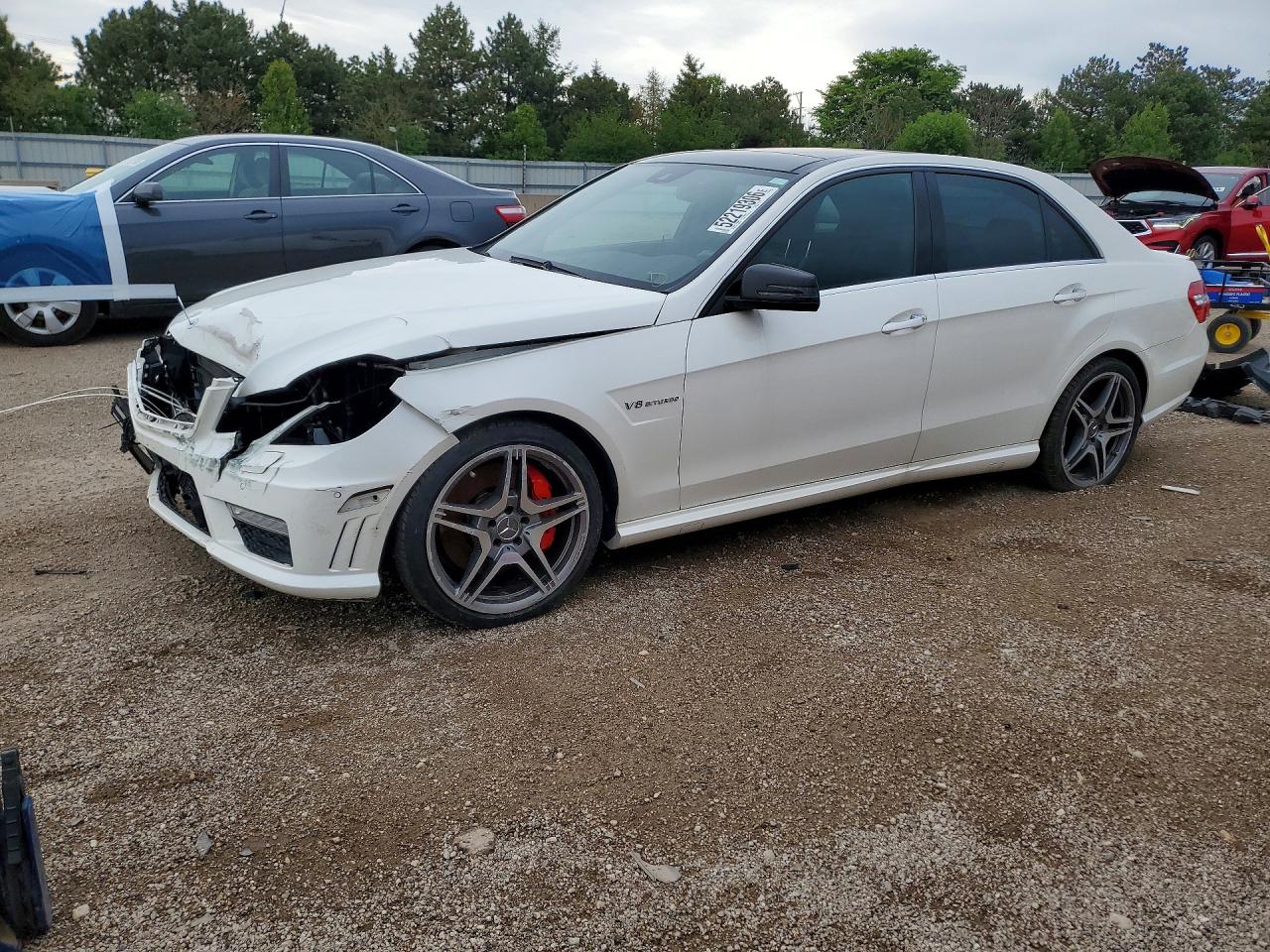 2012 Mercedes-benz E 63 Amg White vin: WDDHF7EB9CA562987