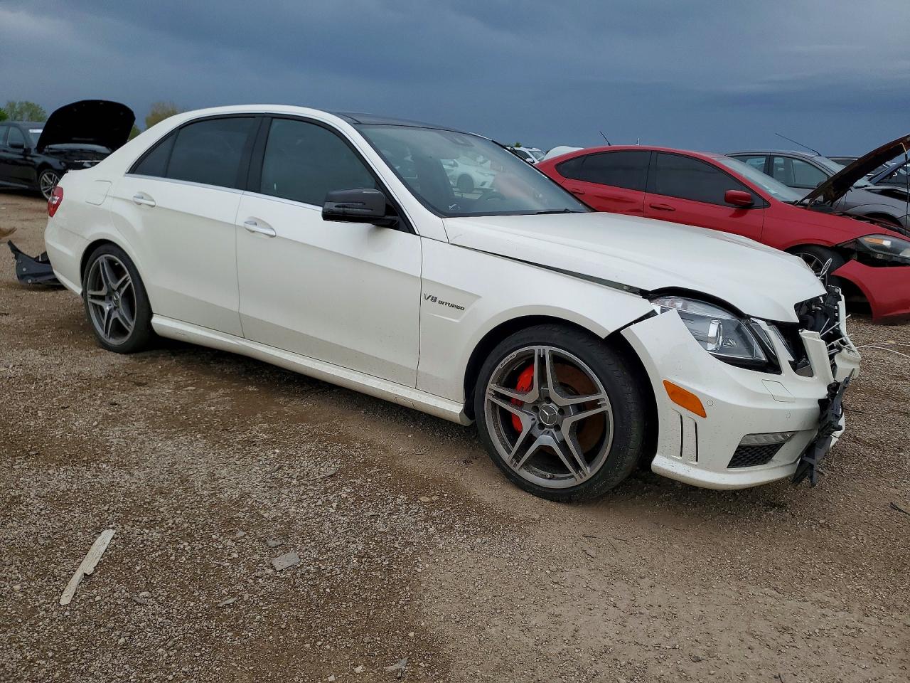 2012 Mercedes-benz E 63 Amg White vin: WDDHF7EB9CA562987
