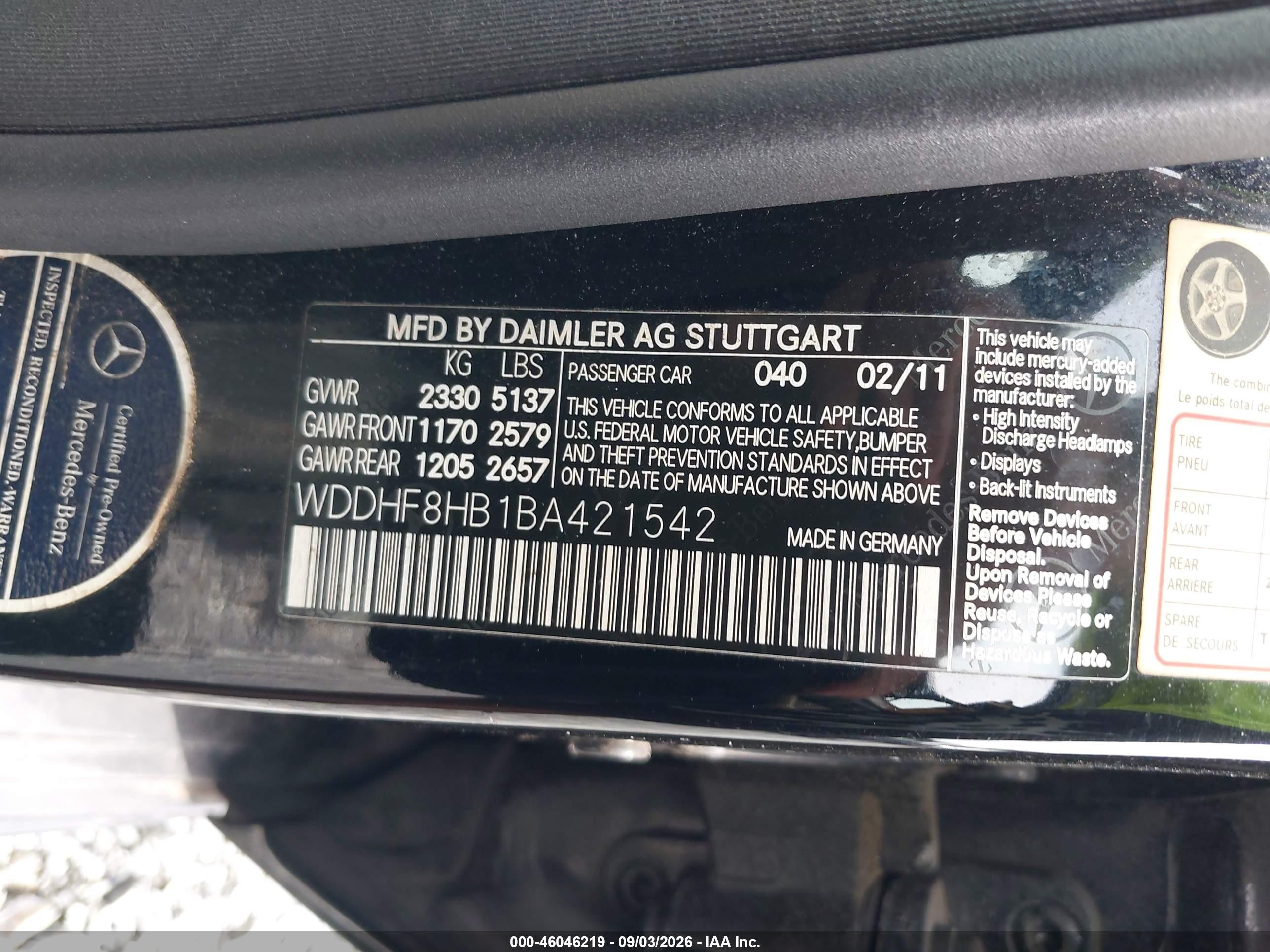 2011 Mercedes-benz E 350 4matic Black vin: WDDHF8HB1BA421542