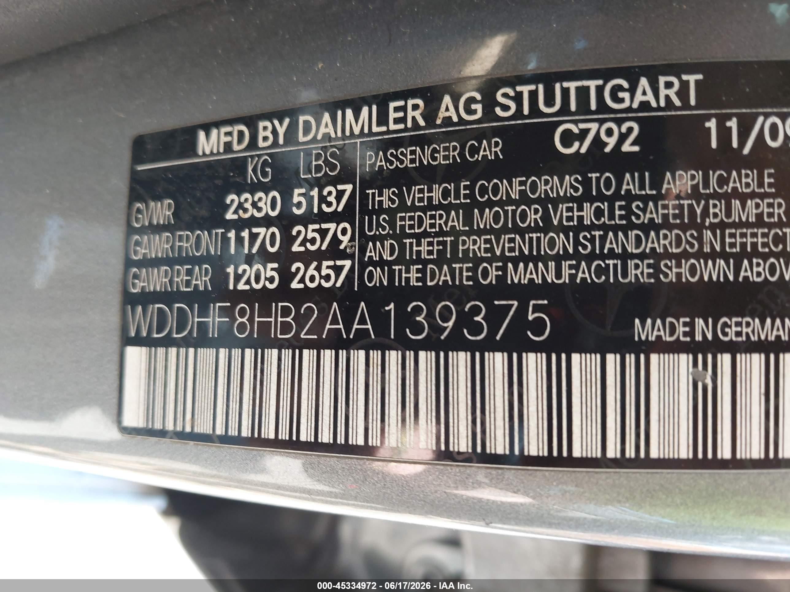 2010 Mercedes-benz E 350 4matic Gray vin: WDDHF8HB2AA139375