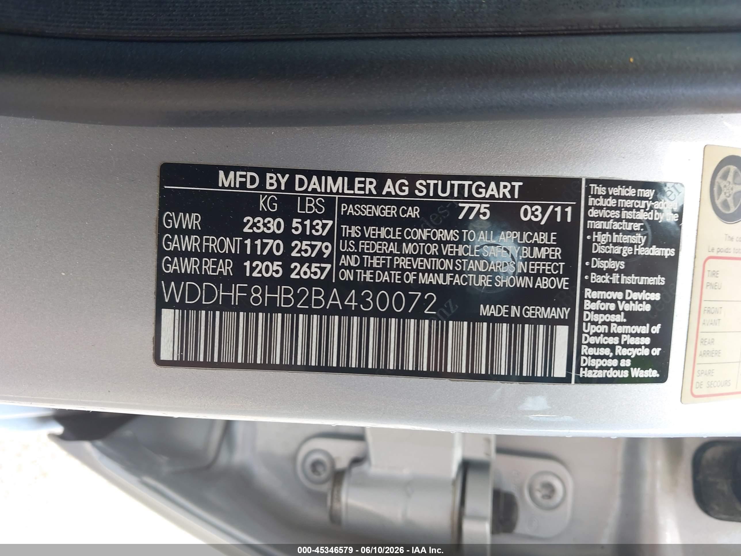 2011 Mercedes-benz E 350 4matic Silver vin: WDDHF8HB2BA430072