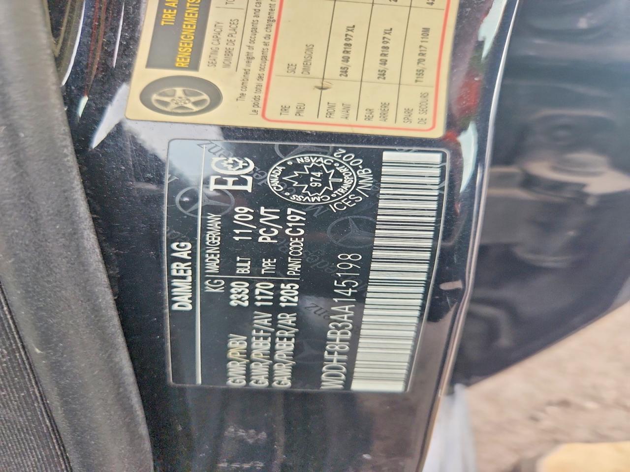 2010 Mercedes-benz E 350 4matic Black vin: WDDHF8HB3AA145198