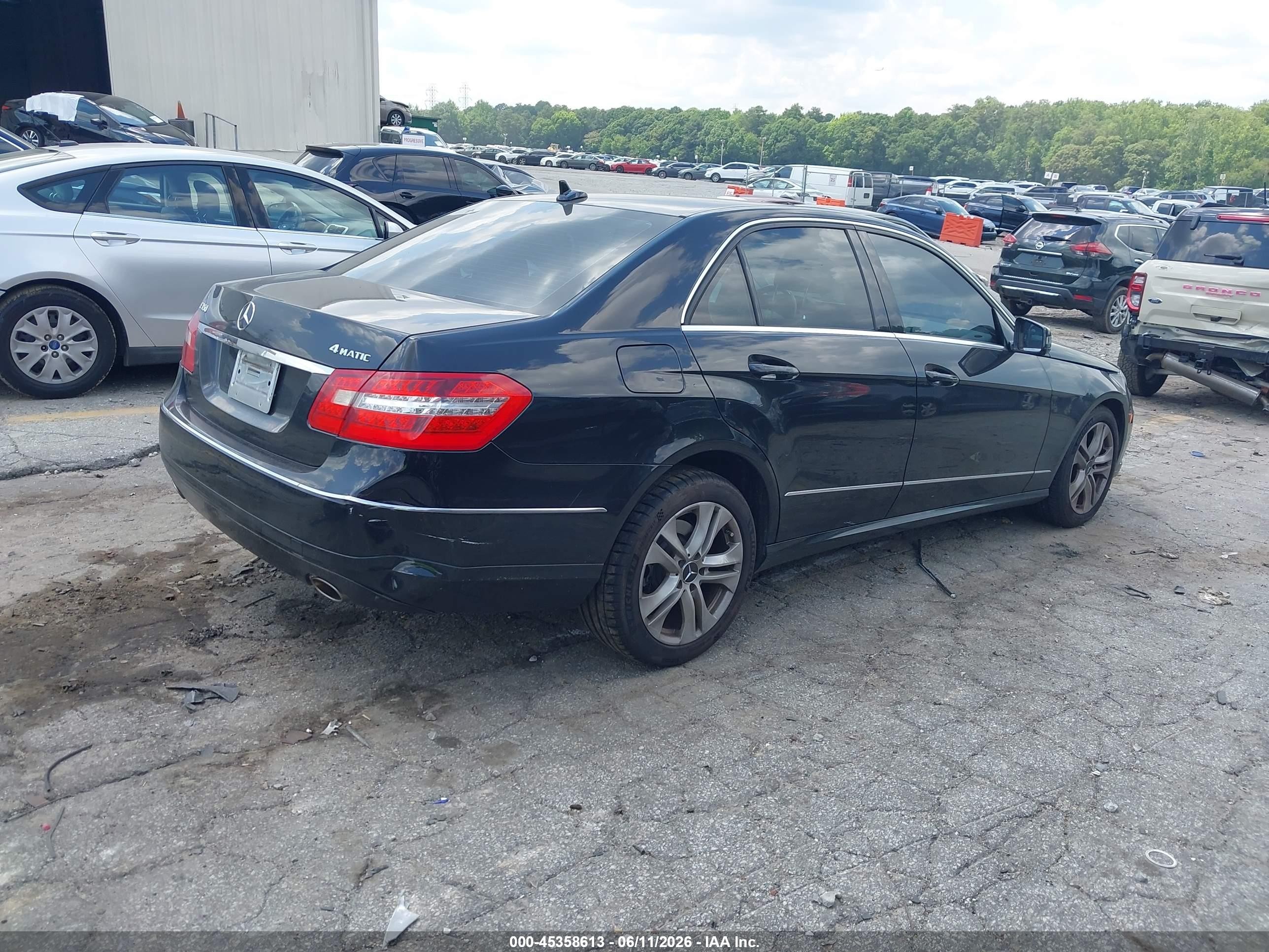 2011 Mercedes-benz E 350 4matic Black vin: WDDHF8HB3BA357276