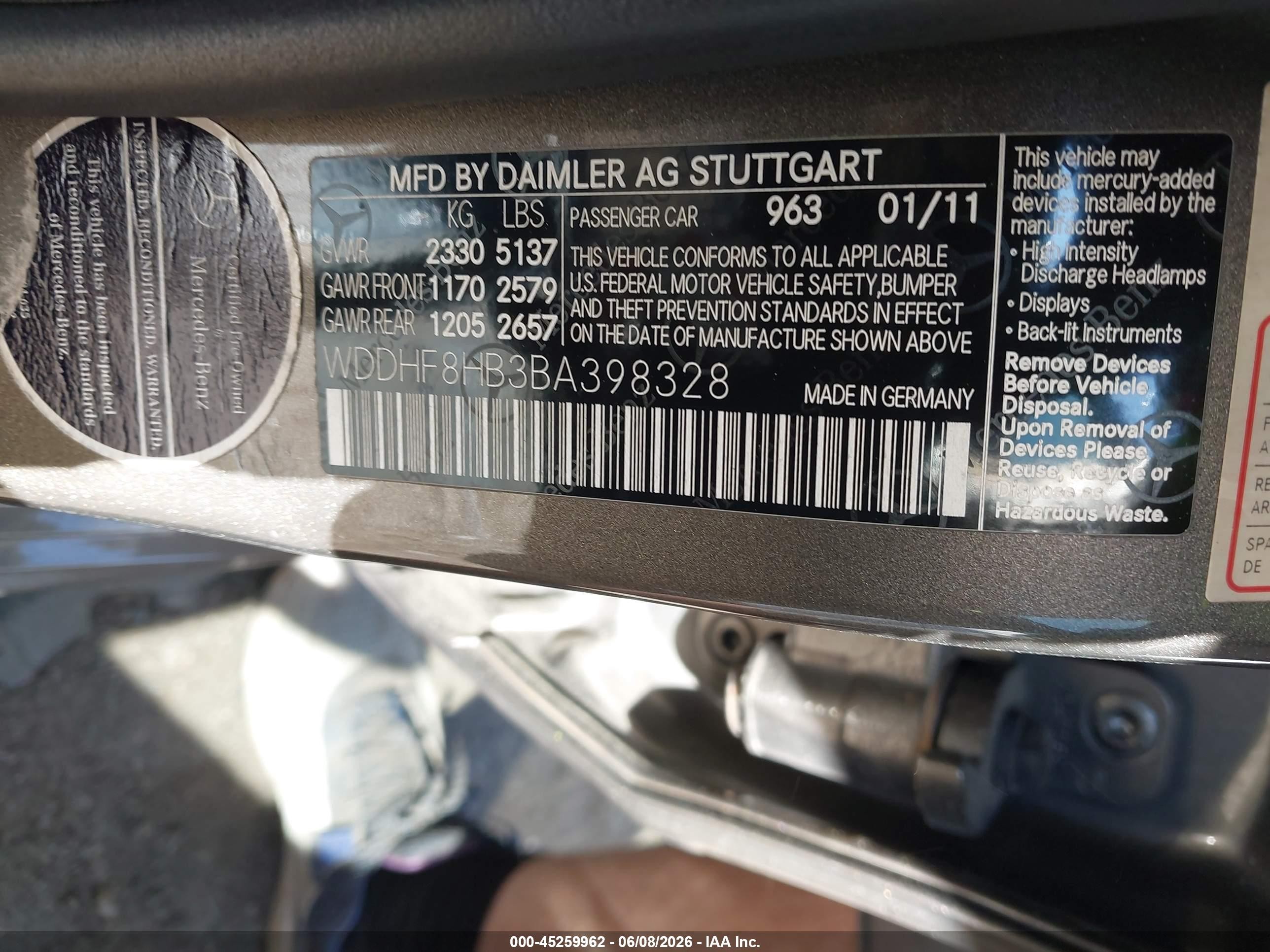 2011 Mercedes-benz E 350 4matic Pewter vin: WDDHF8HB3BA398328