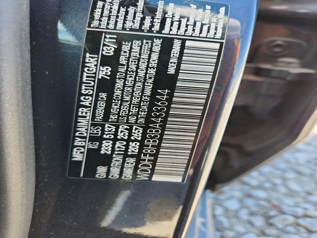 2011 Mercedes-benz E 350 4matic Gray vin: WDDHF8HB3BA433644