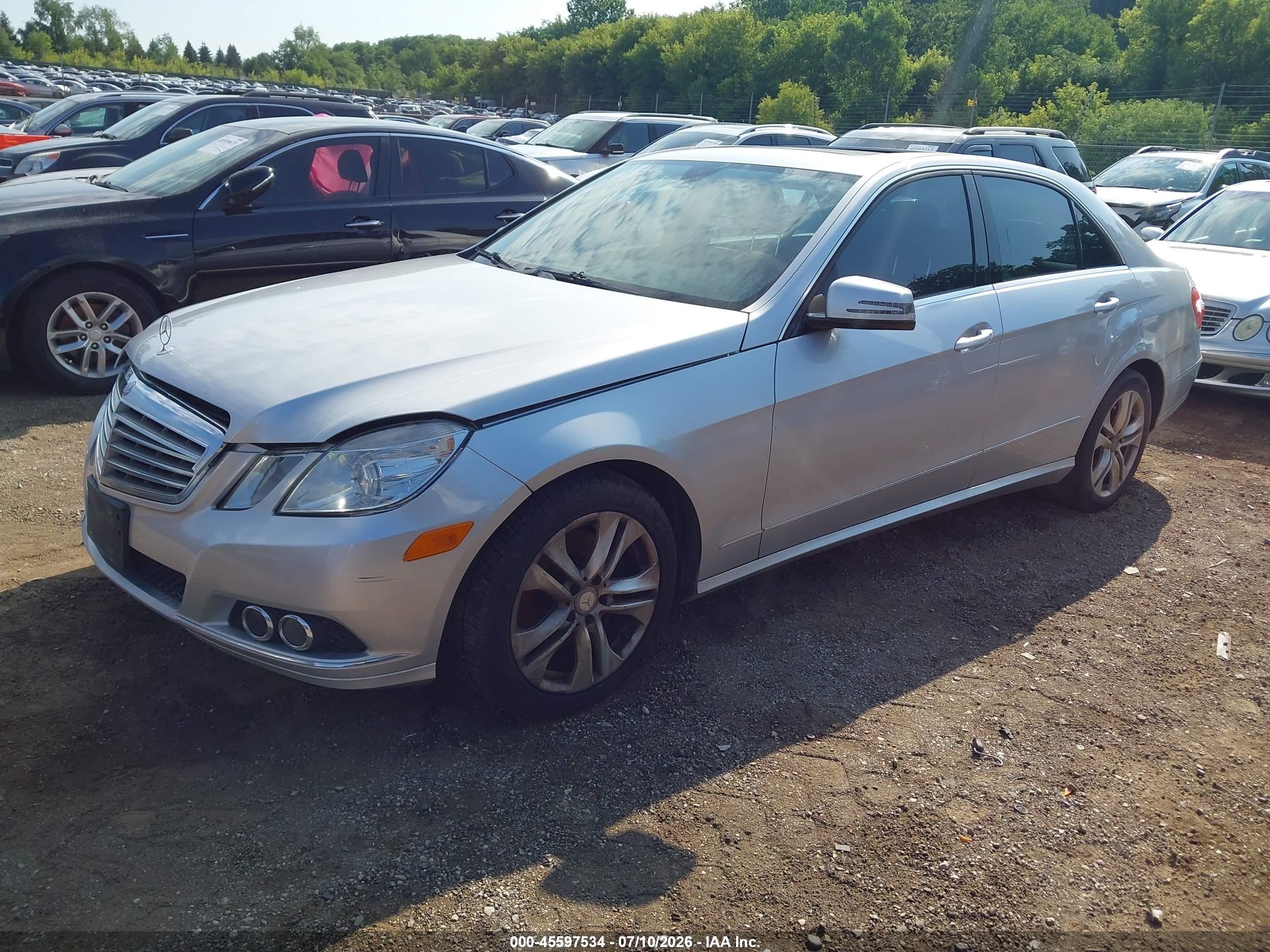 2010 Mercedes-benz E 350 4matic Silver vin: WDDHF8HB4AA246427