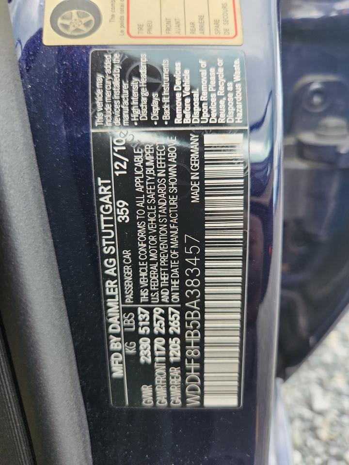 2011 Mercedes-benz E 350 4matic Blue vin: WDDHF8HB5BA383457