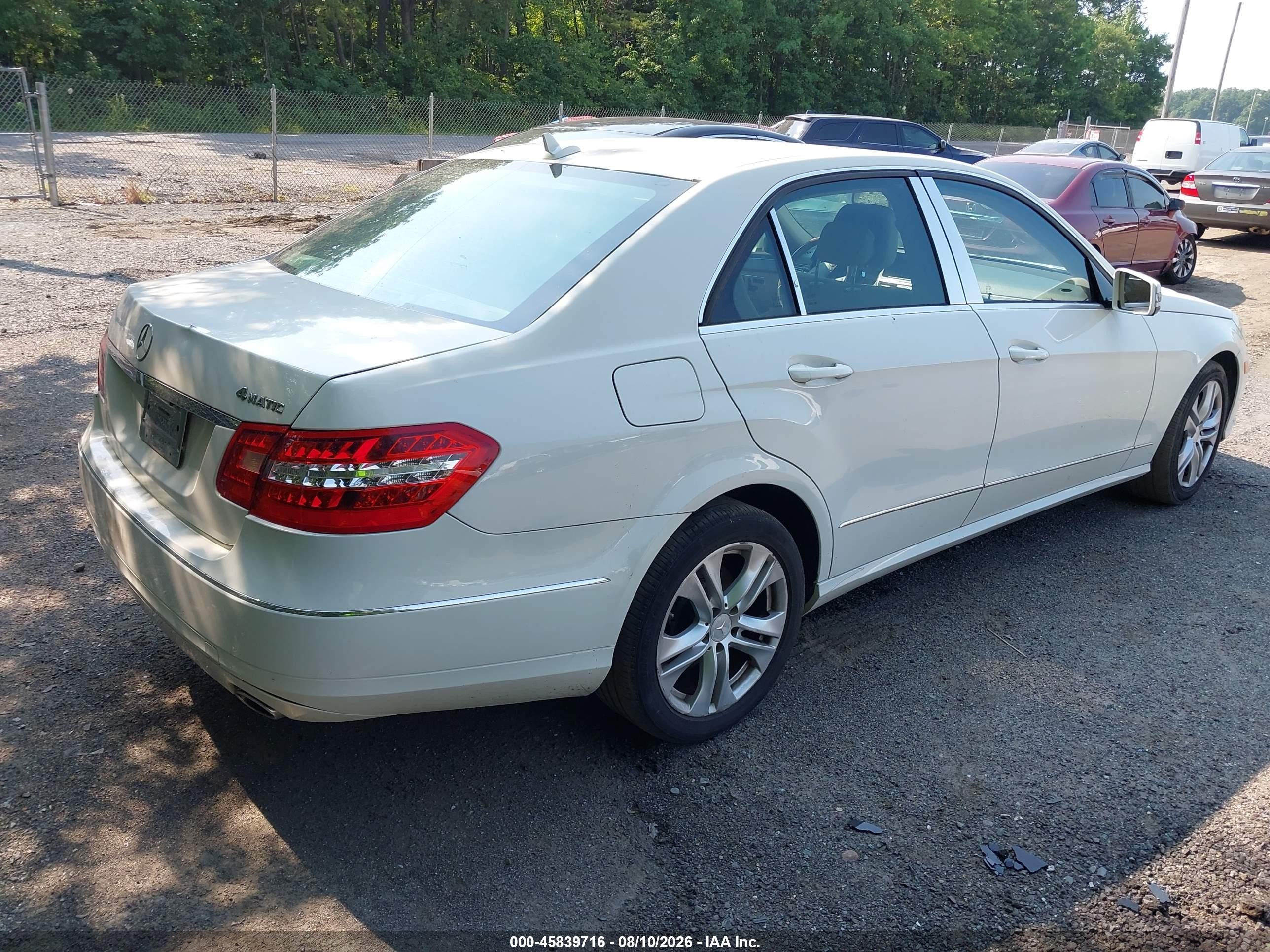 2011 Mercedes-benz E 350 4matic White vin: WDDHF8HB5BA389999
