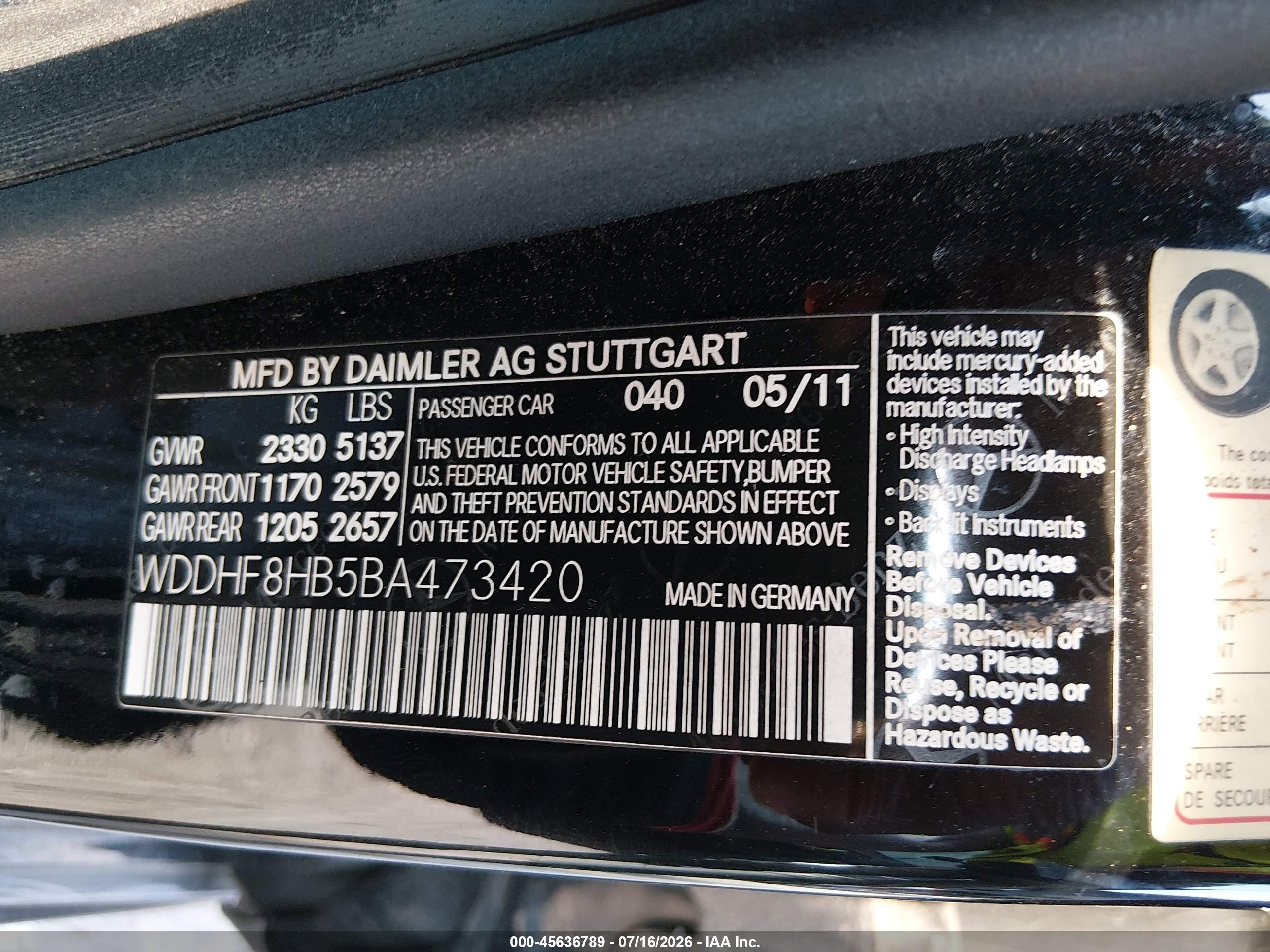 2011 Mercedes-benz E 350 4matic Black vin: WDDHF8HB5BA473420