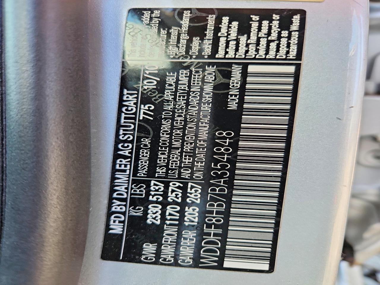 2011 Mercedes-benz E 350 4matic Gray vin: WDDHF8HB7BA354848
