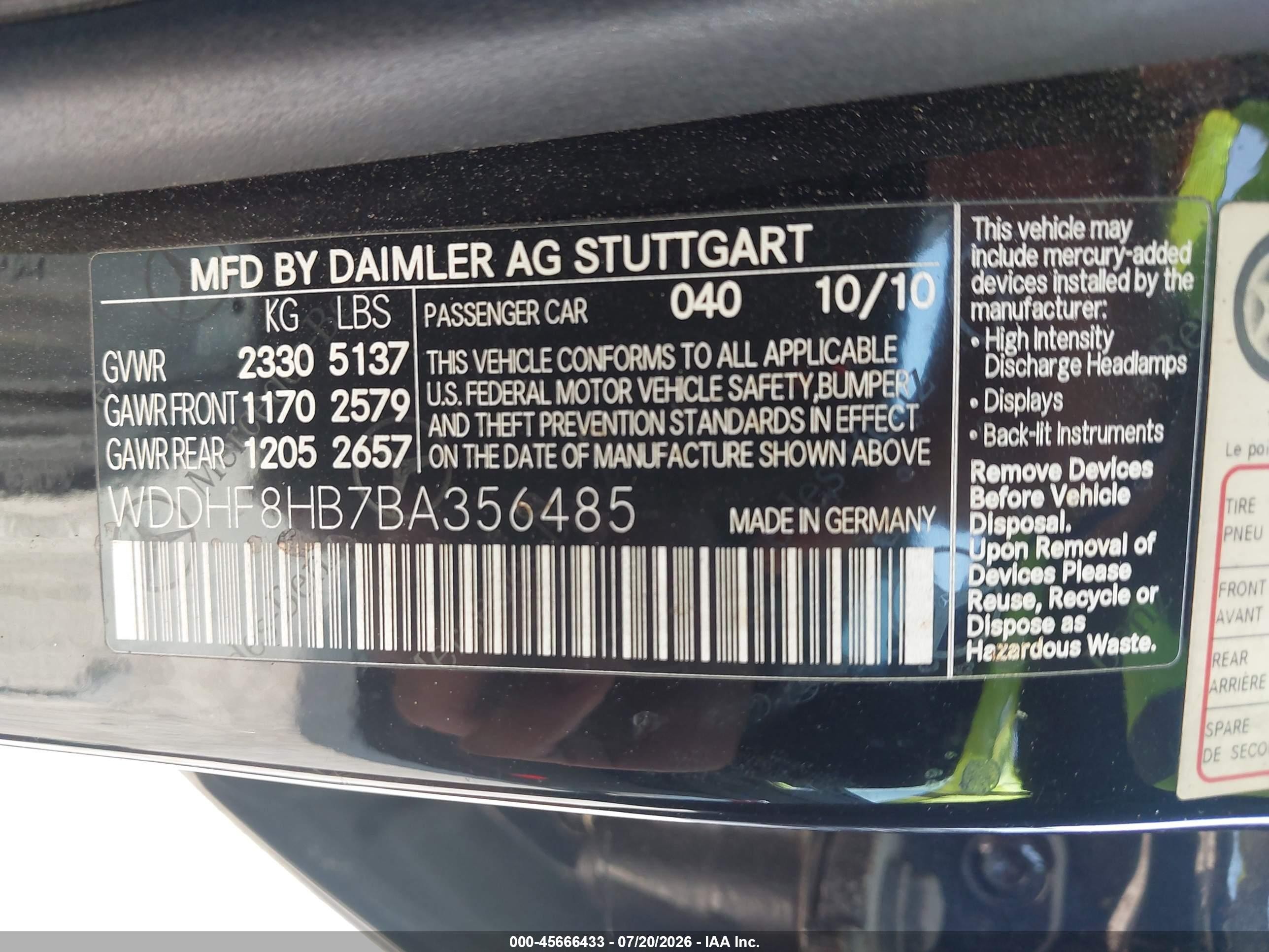2011 Mercedes-benz E 350 4matic Черный vin: WDDHF8HB7BA356485