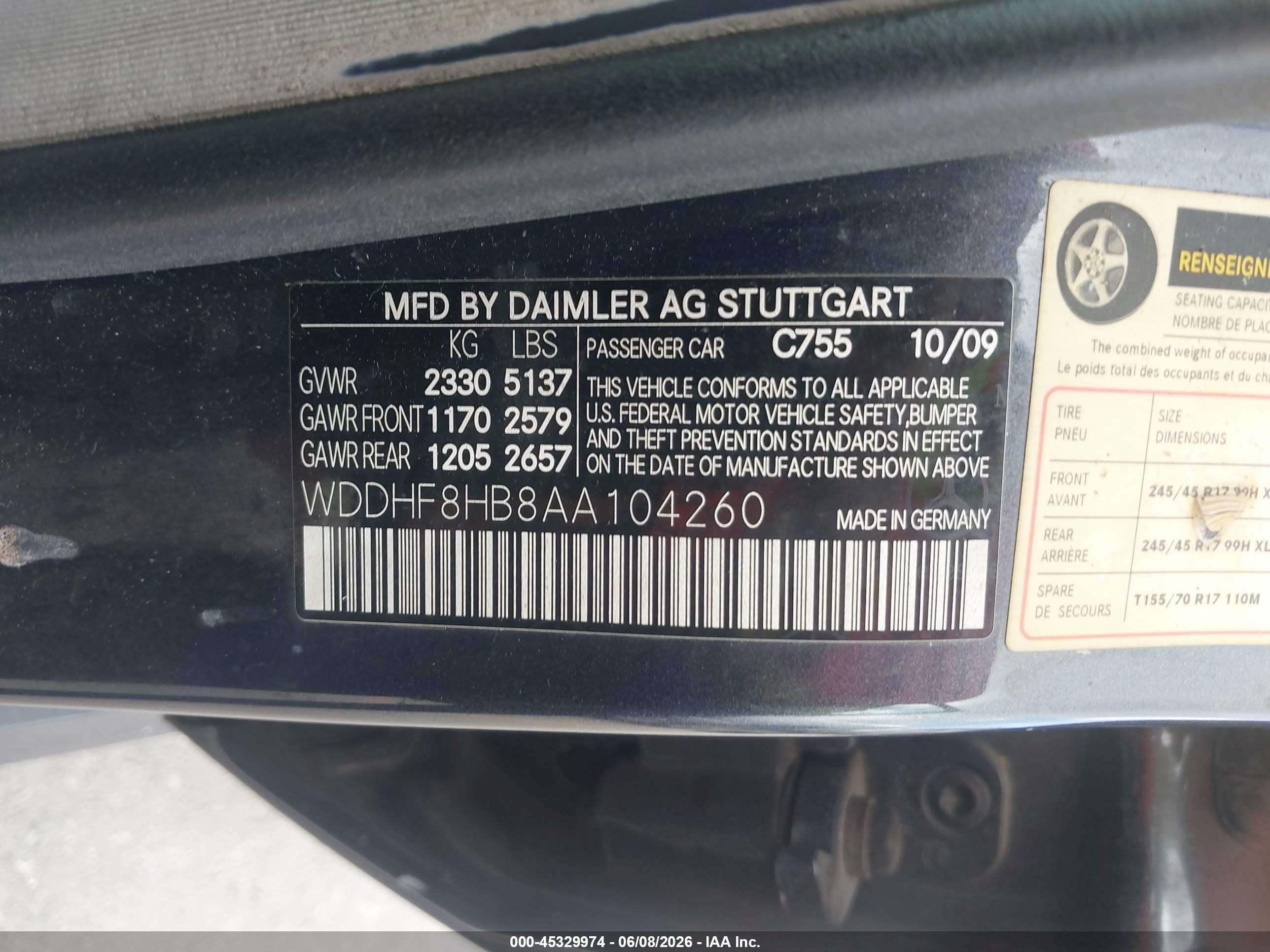 2010 Mercedes-benz E 350 4matic Серый vin: WDDHF8HB8AA104260