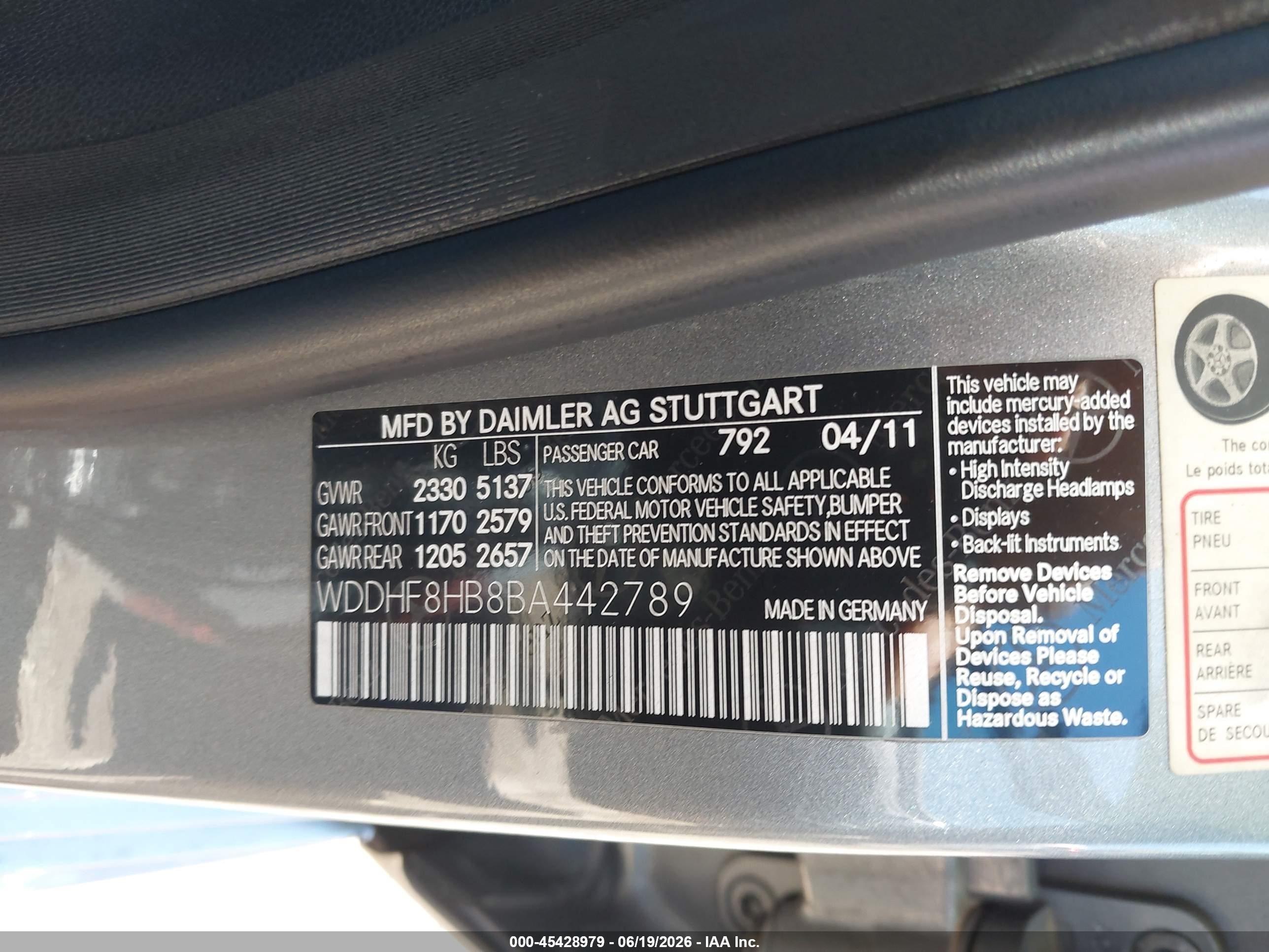 2011 Mercedes-benz E 350 4matic Silver vin: WDDHF8HB8BA442789