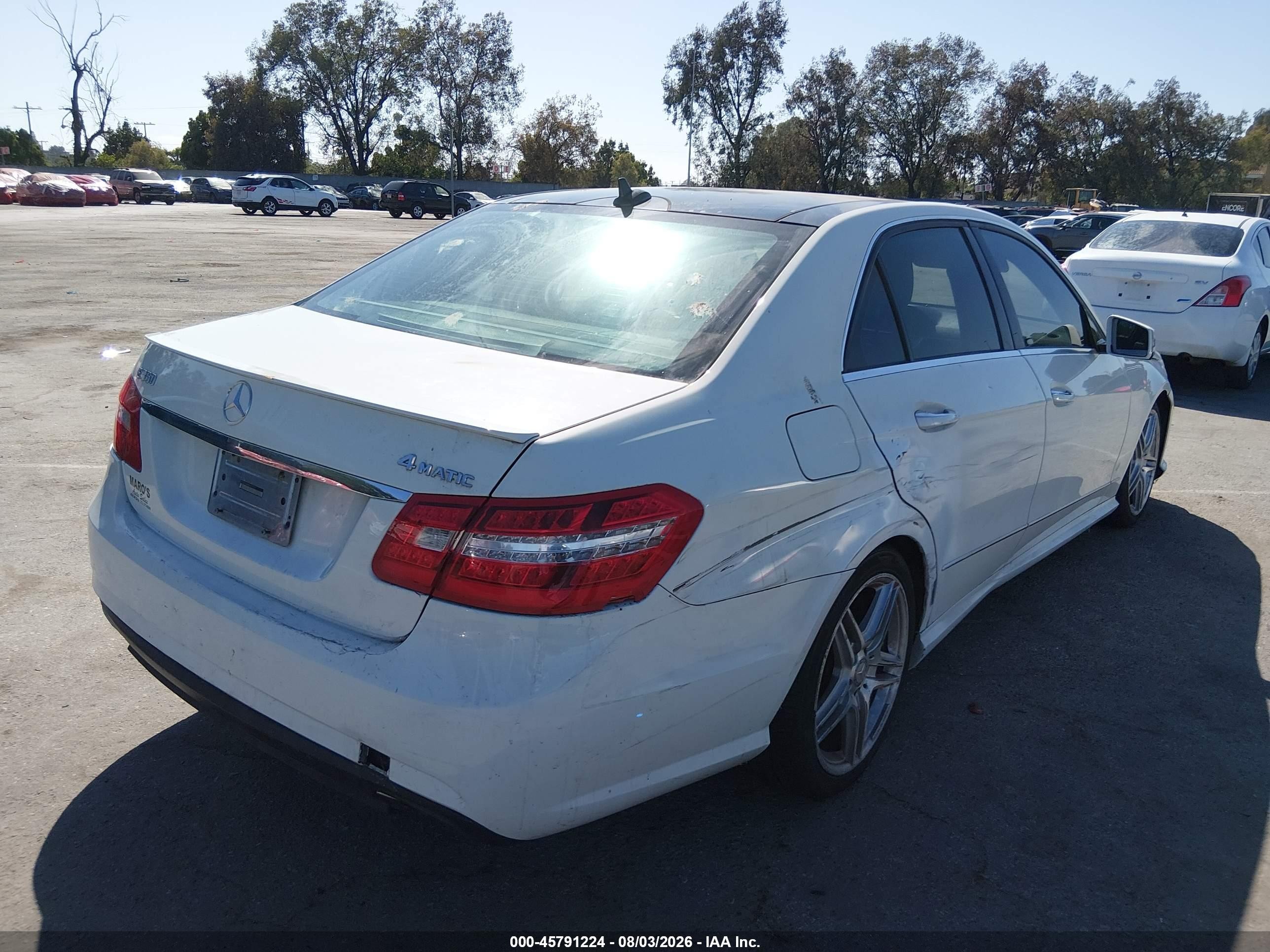 2011 Mercedes-benz E 350 4matic White vin: WDDHF8HB8BA472911
