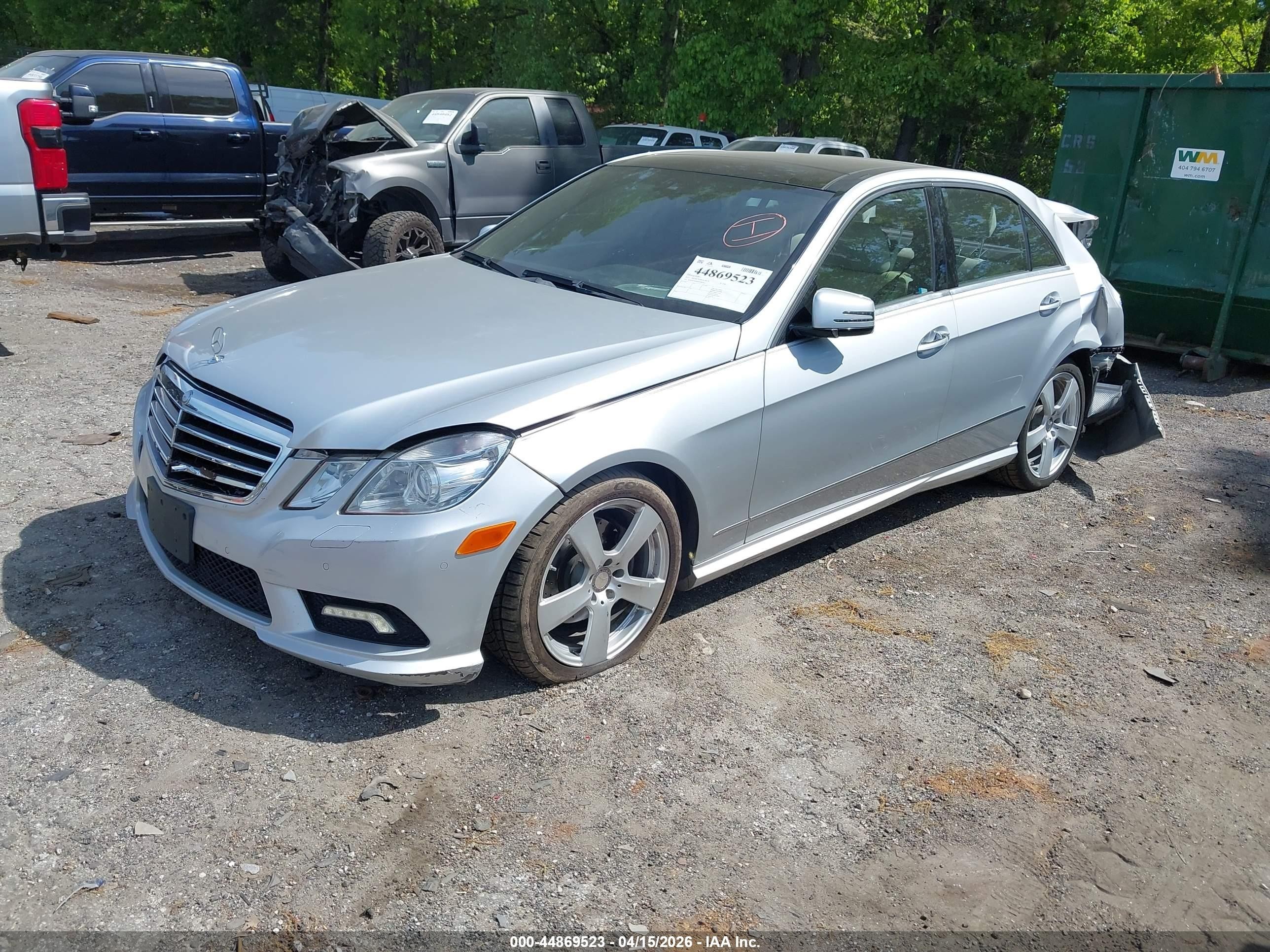 2011 Mercedes-benz E 350 4matic Silver vin: WDDHF8HBXBA484042
