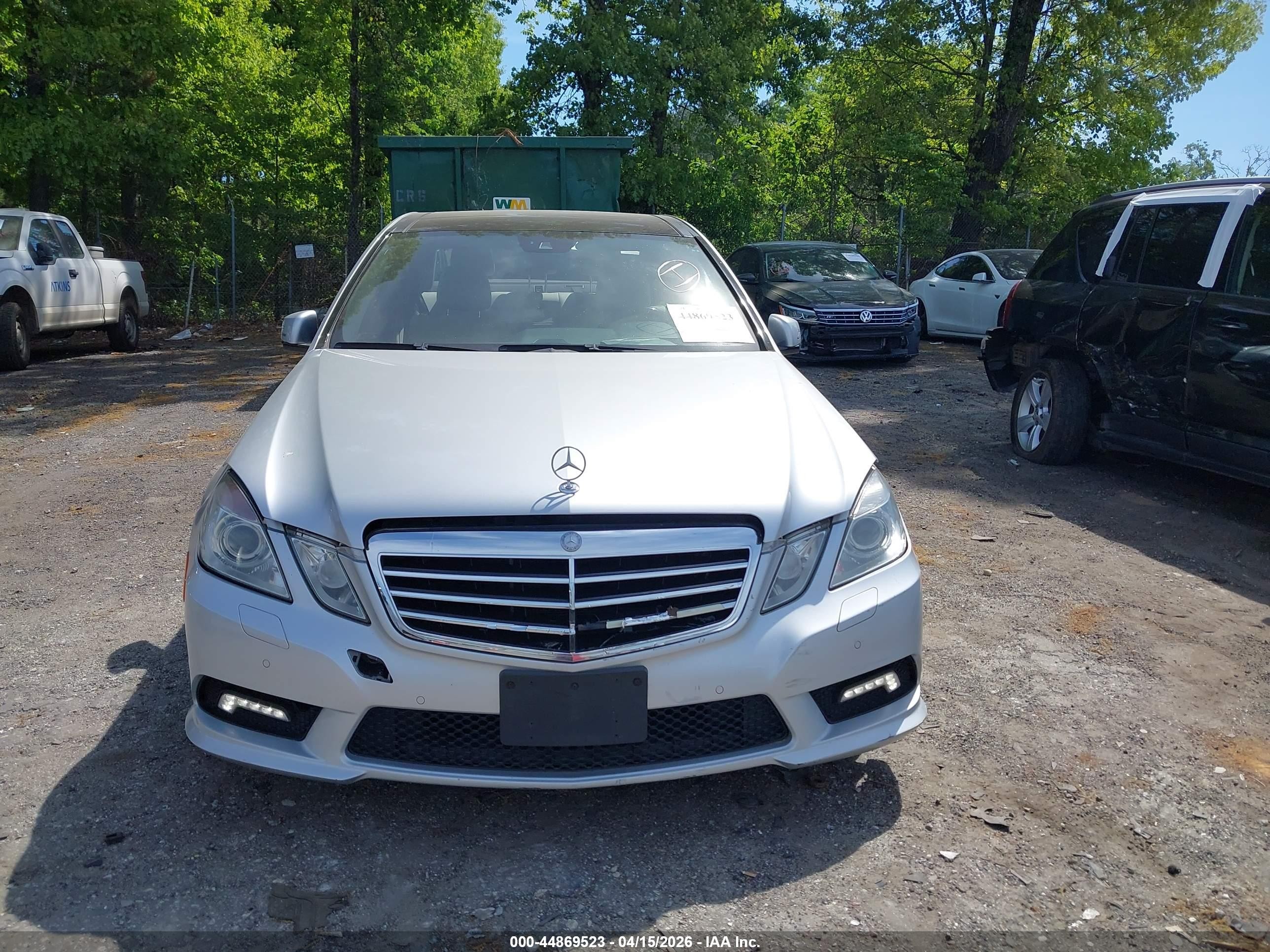 2011 Mercedes-benz E 350 4matic Silver vin: WDDHF8HBXBA484042
