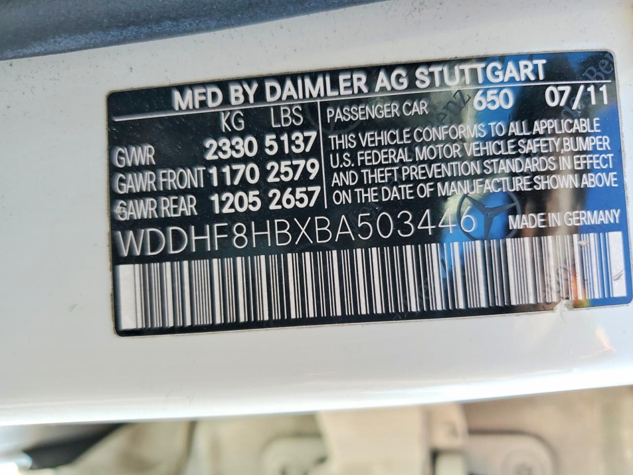 2011 Mercedes-benz E 350 4matic Белый vin: WDDHF8HBXBA503446