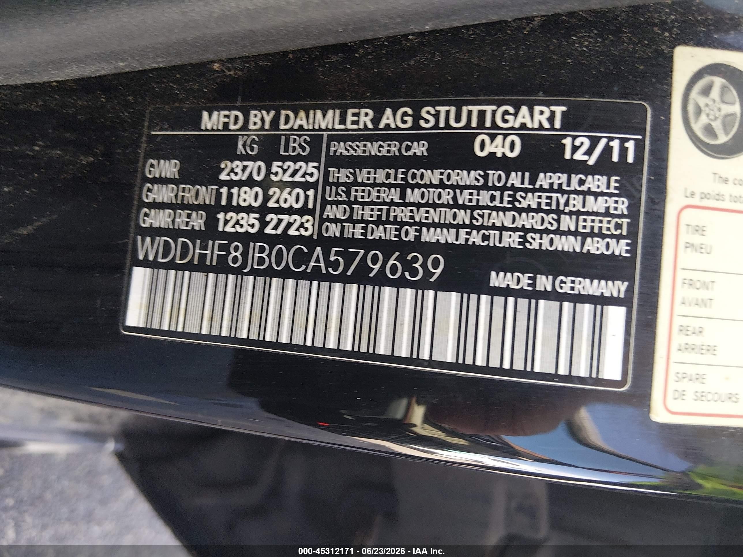 2012 Mercedes-benz E 350 4matic Черный vin: WDDHF8JB0CA579639