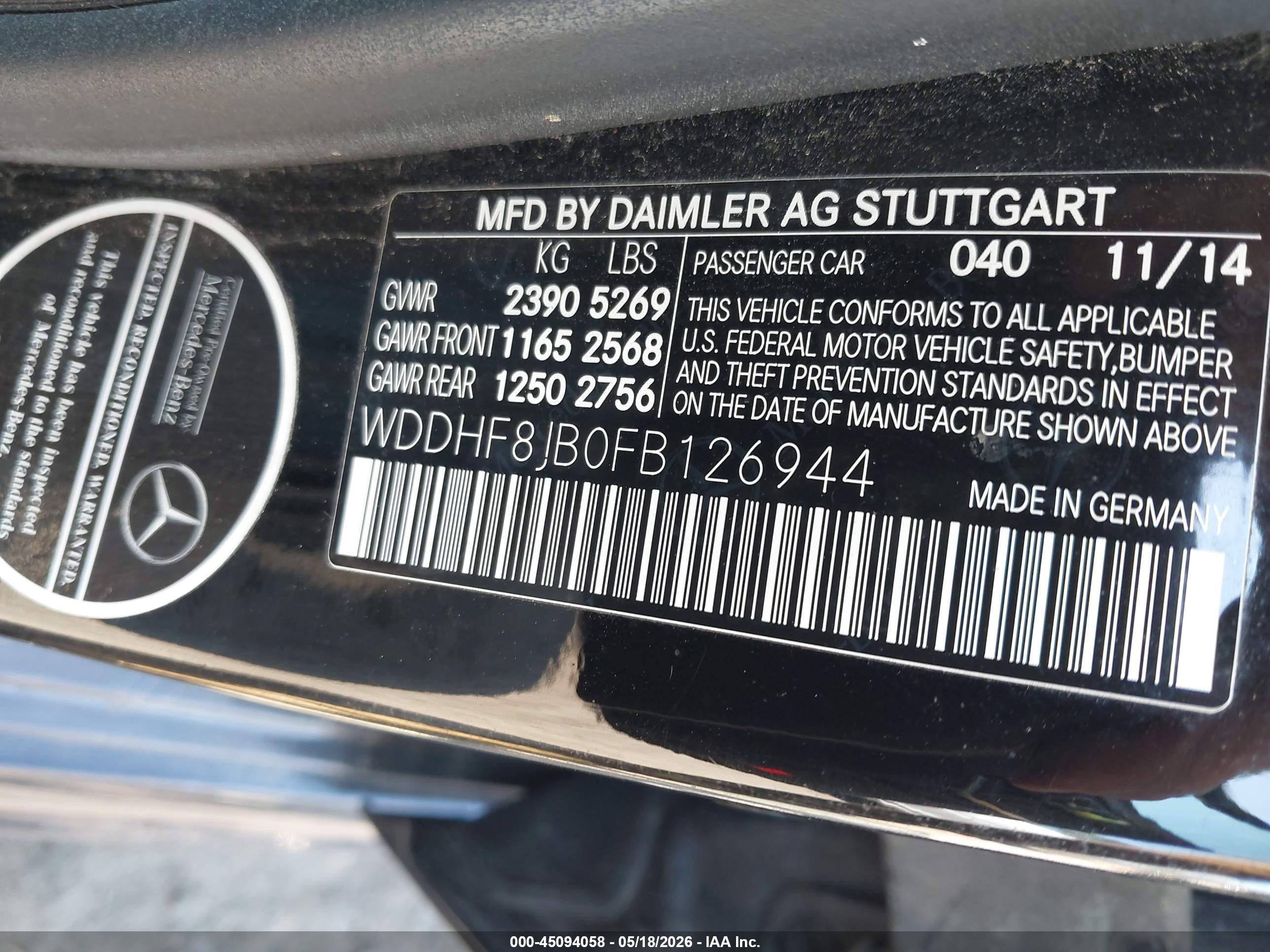 2015 Mercedes-benz E 350 4matic Черный vin: WDDHF8JB0FB126944