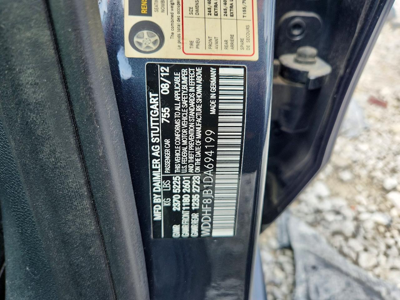 2013 Mercedes-benz E 350 4matic Серый vin: WDDHF8JB1DA694199