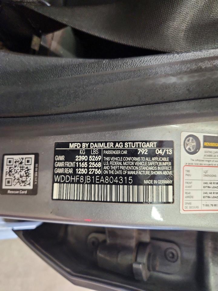 2014 Mercedes-benz E 350 4matic Серебряный vin: WDDHF8JB1EA804315