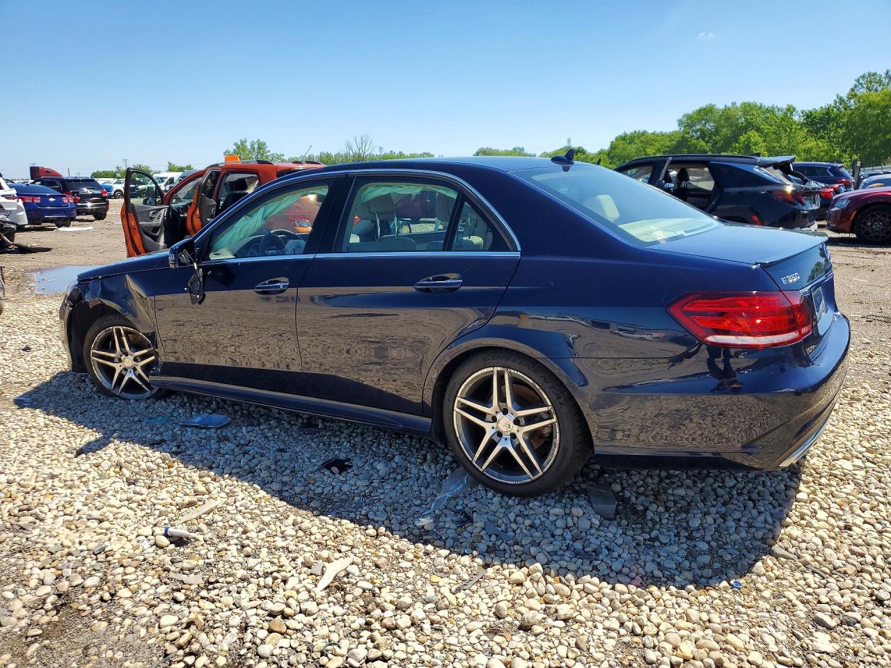 2015 Mercedes-benz E 350 4matic Синий vin: WDDHF8JB1FB085899