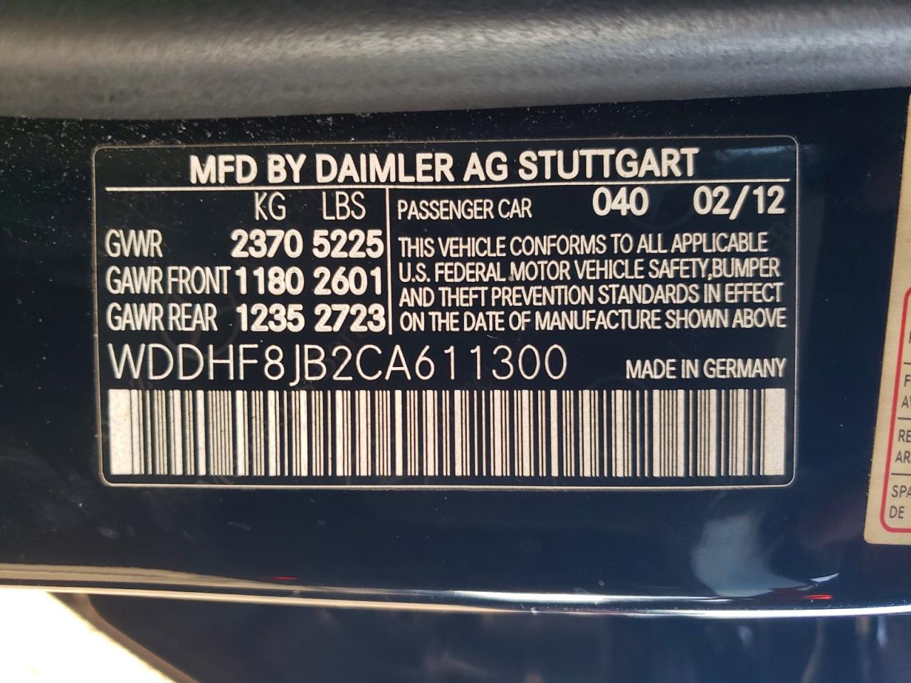 2012 Mercedes-benz E 350 4matic Черный vin: WDDHF8JB2CA611300