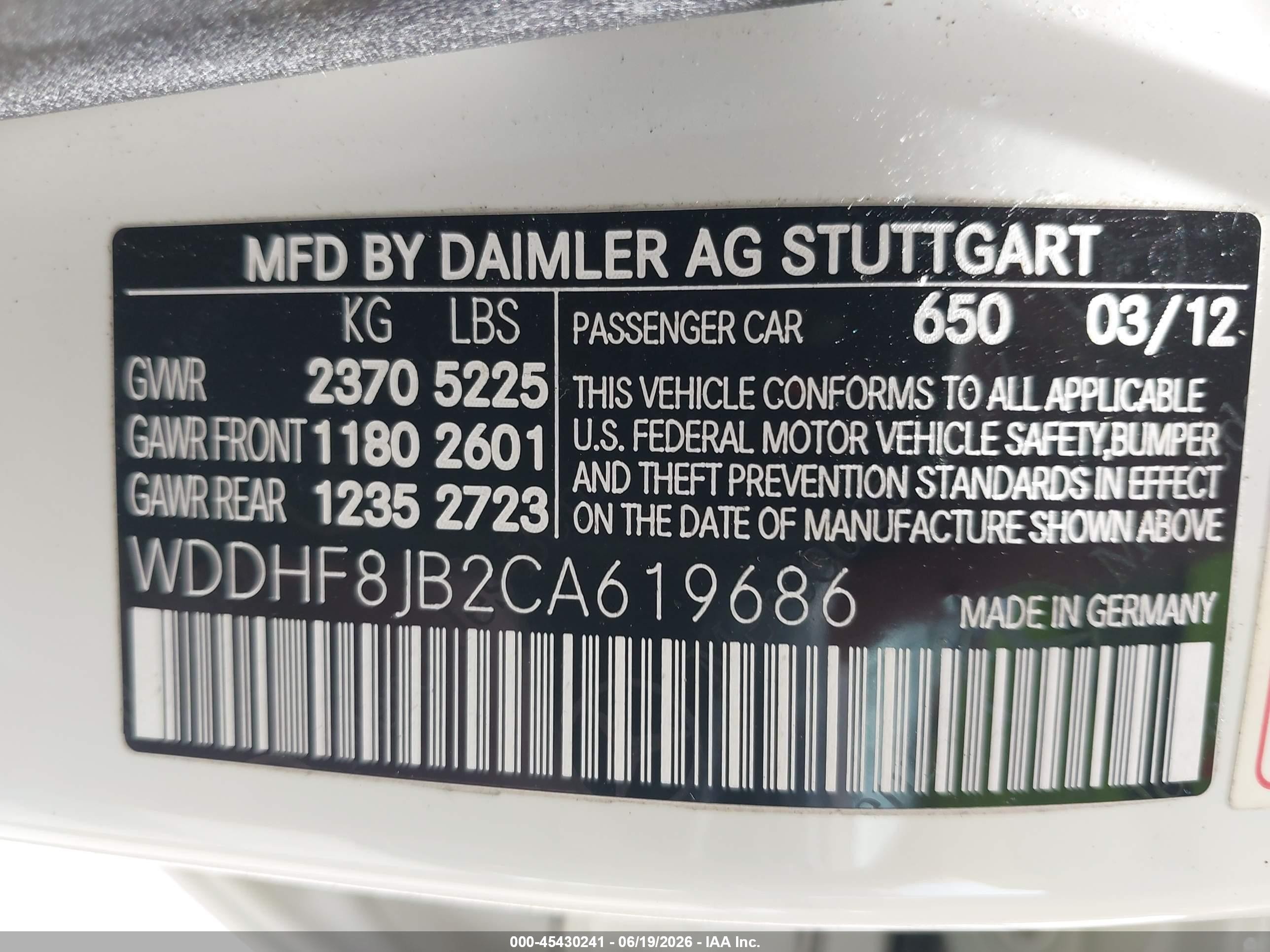 2012 Mercedes-benz E 350 4matic Белый vin: WDDHF8JB2CA619686