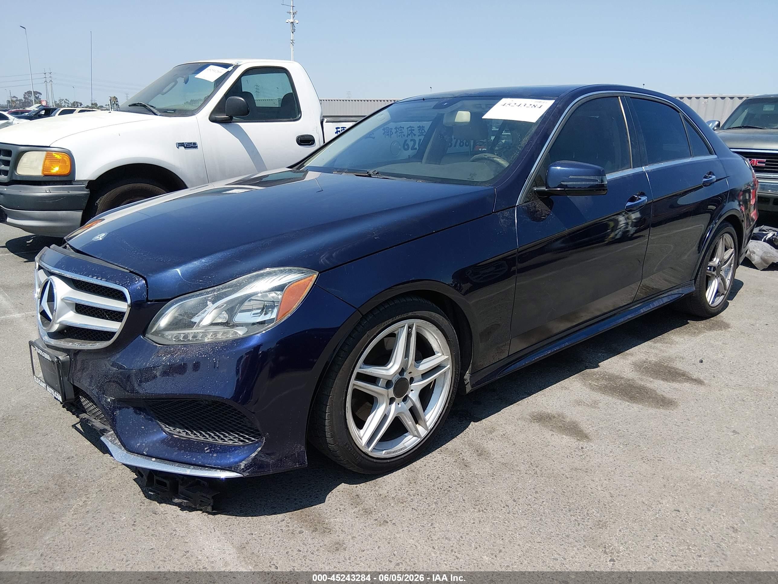 2014 Mercedes-benz E 350 4matic Dark Blue vin: WDDHF8JB2EA889715