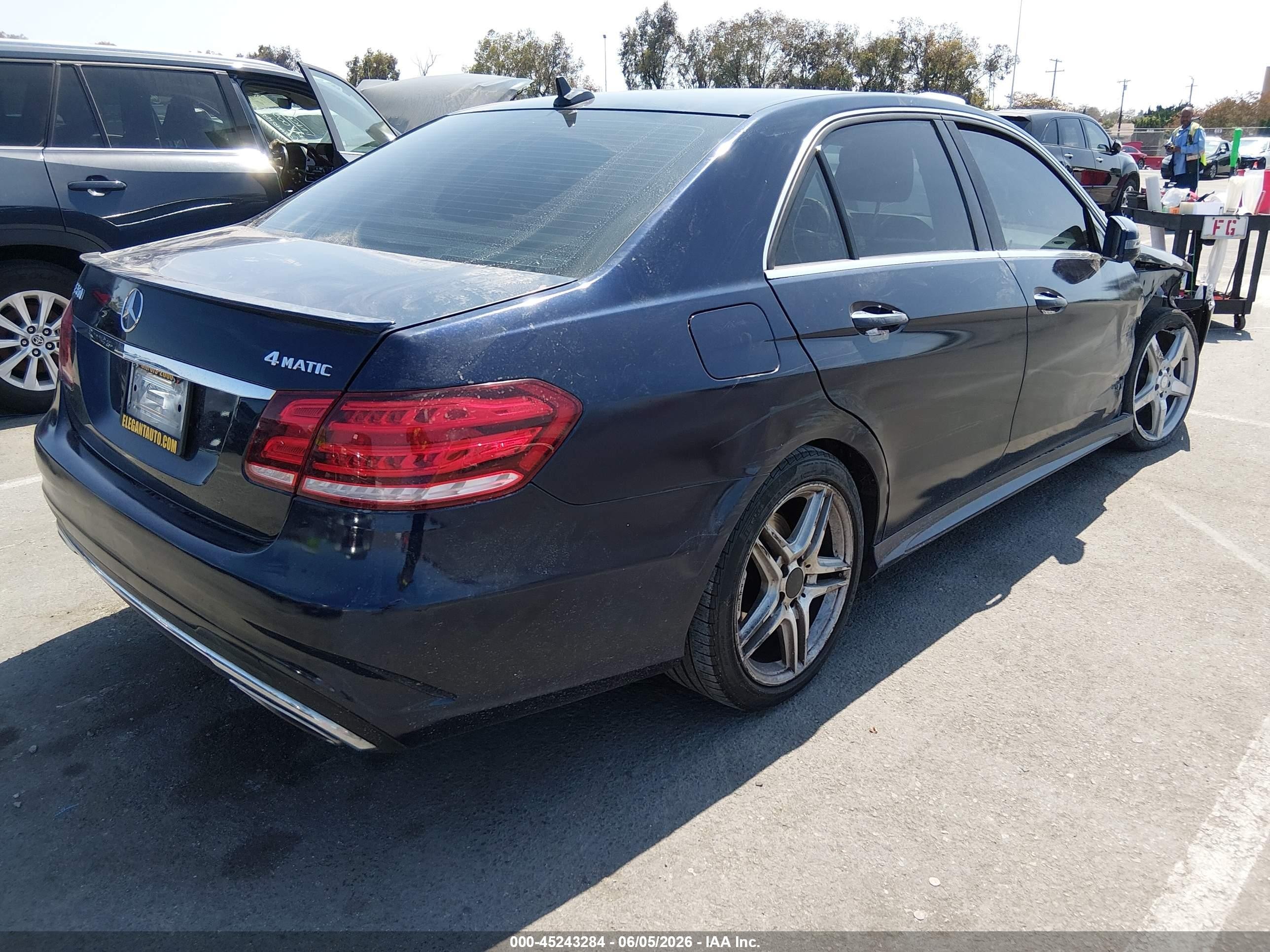 2014 Mercedes-benz E 350 4matic Dark Blue vin: WDDHF8JB2EA889715