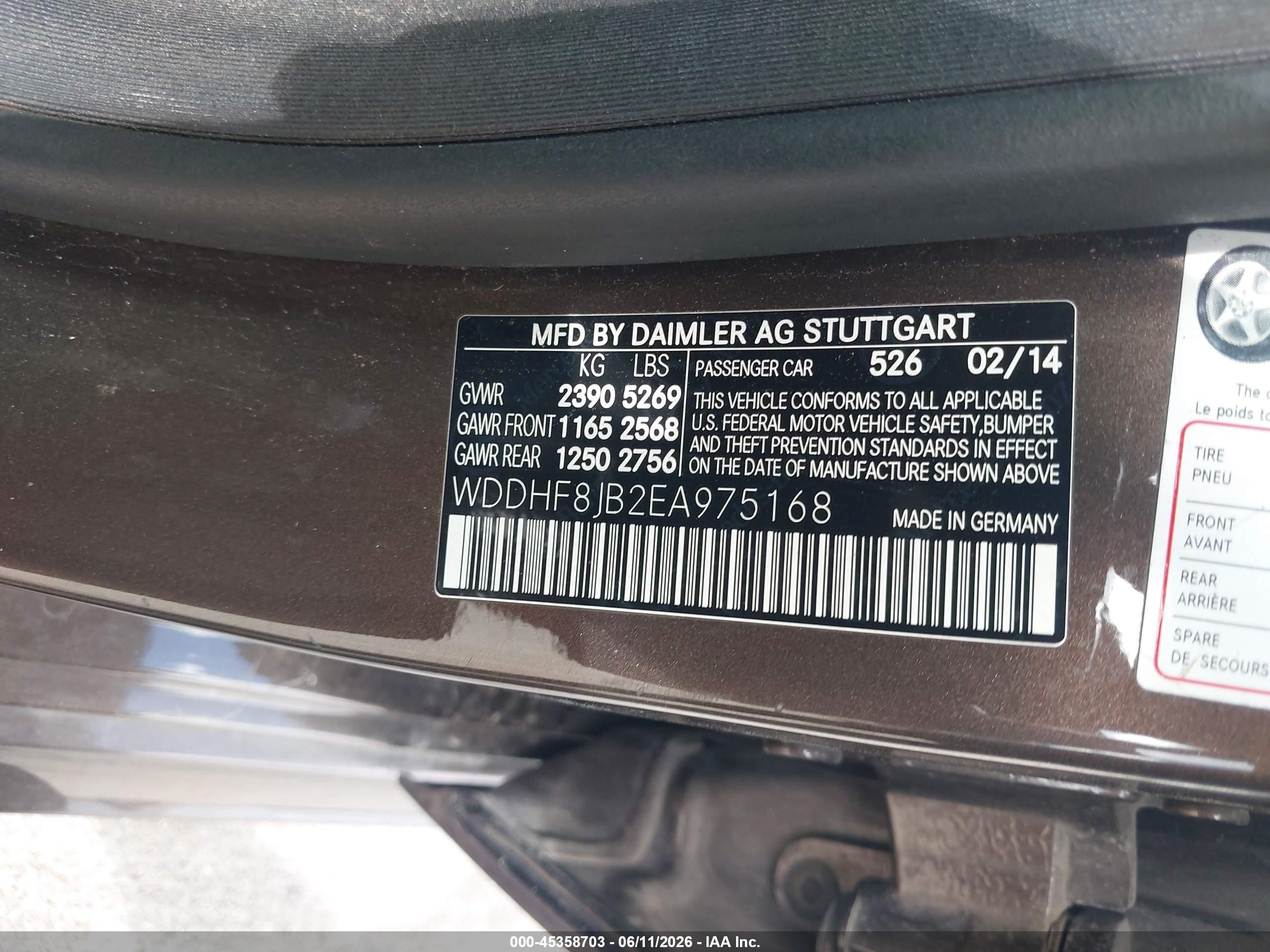 2014 Mercedes-benz E 350 4matic Коричневый vin: WDDHF8JB2EA975168
