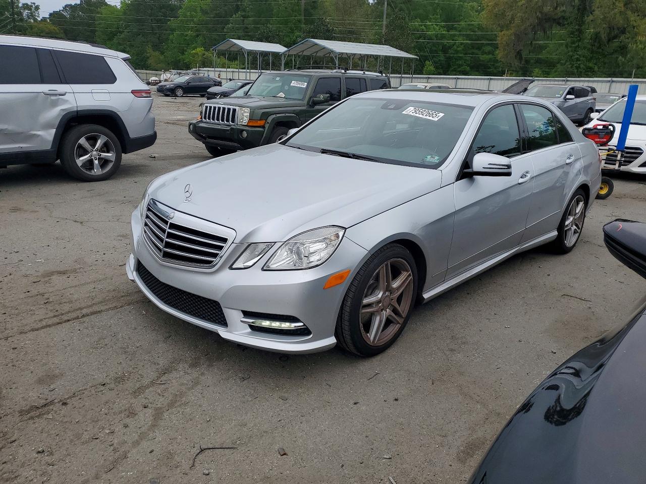 2013 Mercedes-benz E 350 4matic Silver vin: WDDHF8JB3DA733438