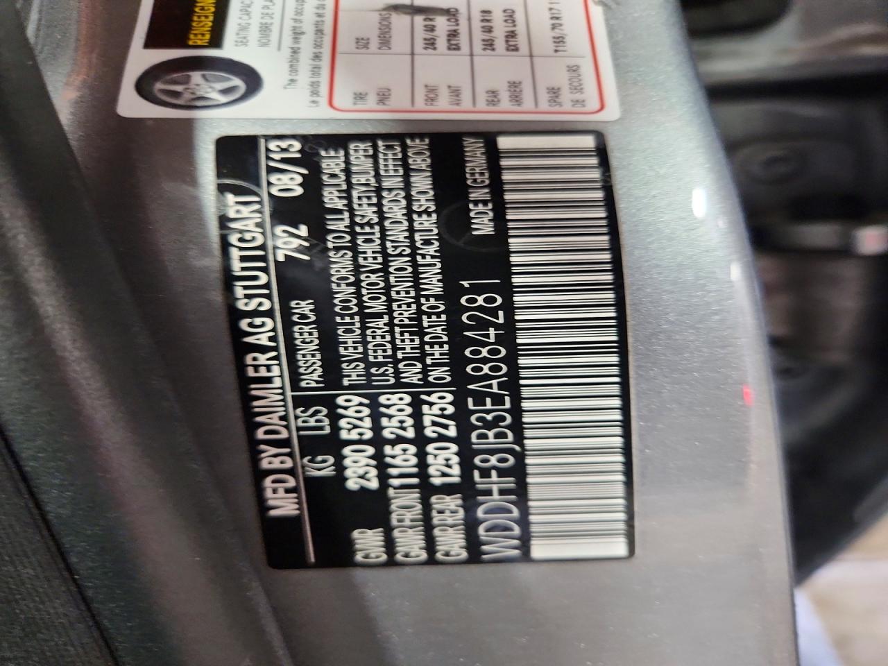 2014 Mercedes-benz E 350 4matic Gray vin: WDDHF8JB3EA884281