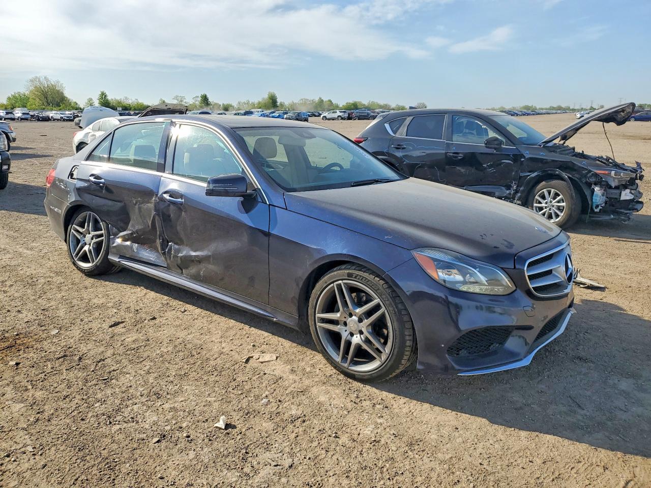 2014 Mercedes-benz E 350 4matic Blue vin: WDDHF8JB3EA930353
