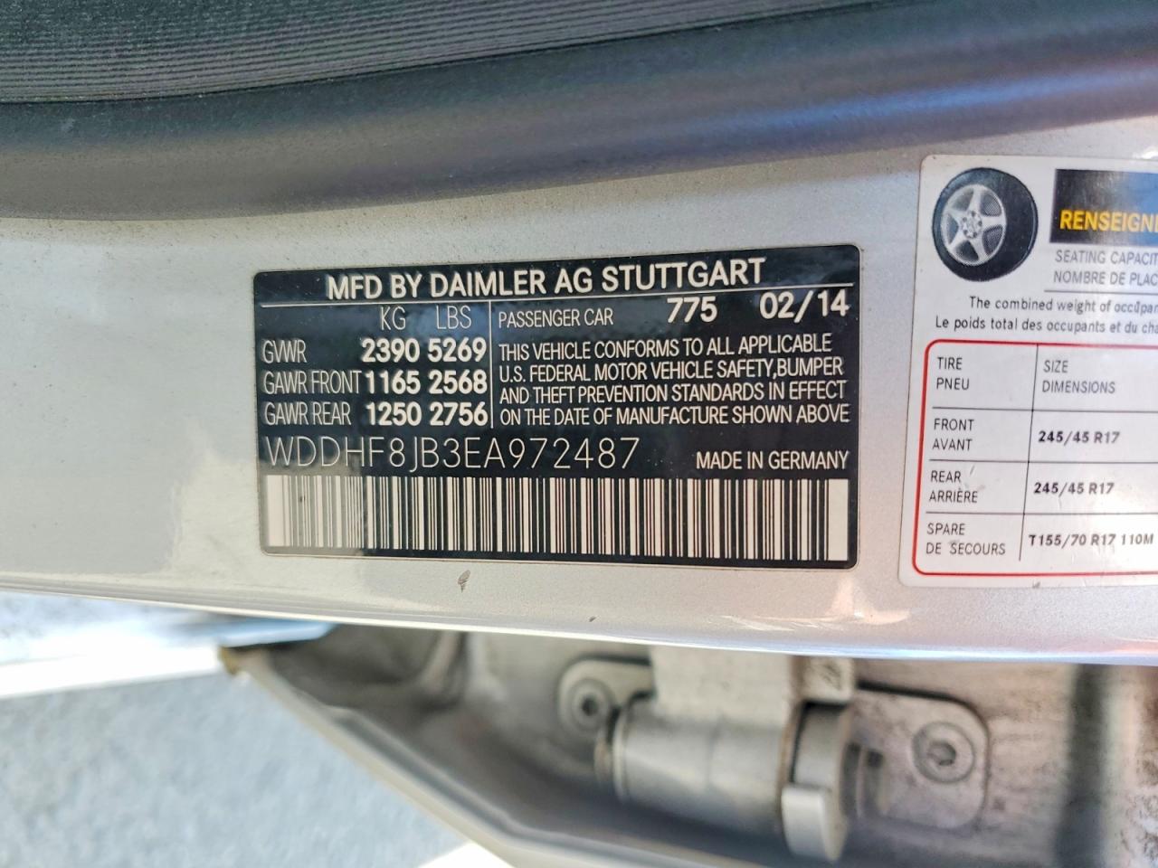 2014 Mercedes-benz E 350 4matic Silver vin: WDDHF8JB3EA972487