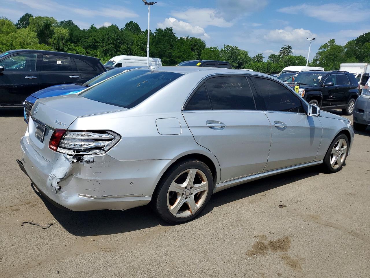 2014 Mercedes-benz E 350 4matic Silver vin: WDDHF8JB3EA972487