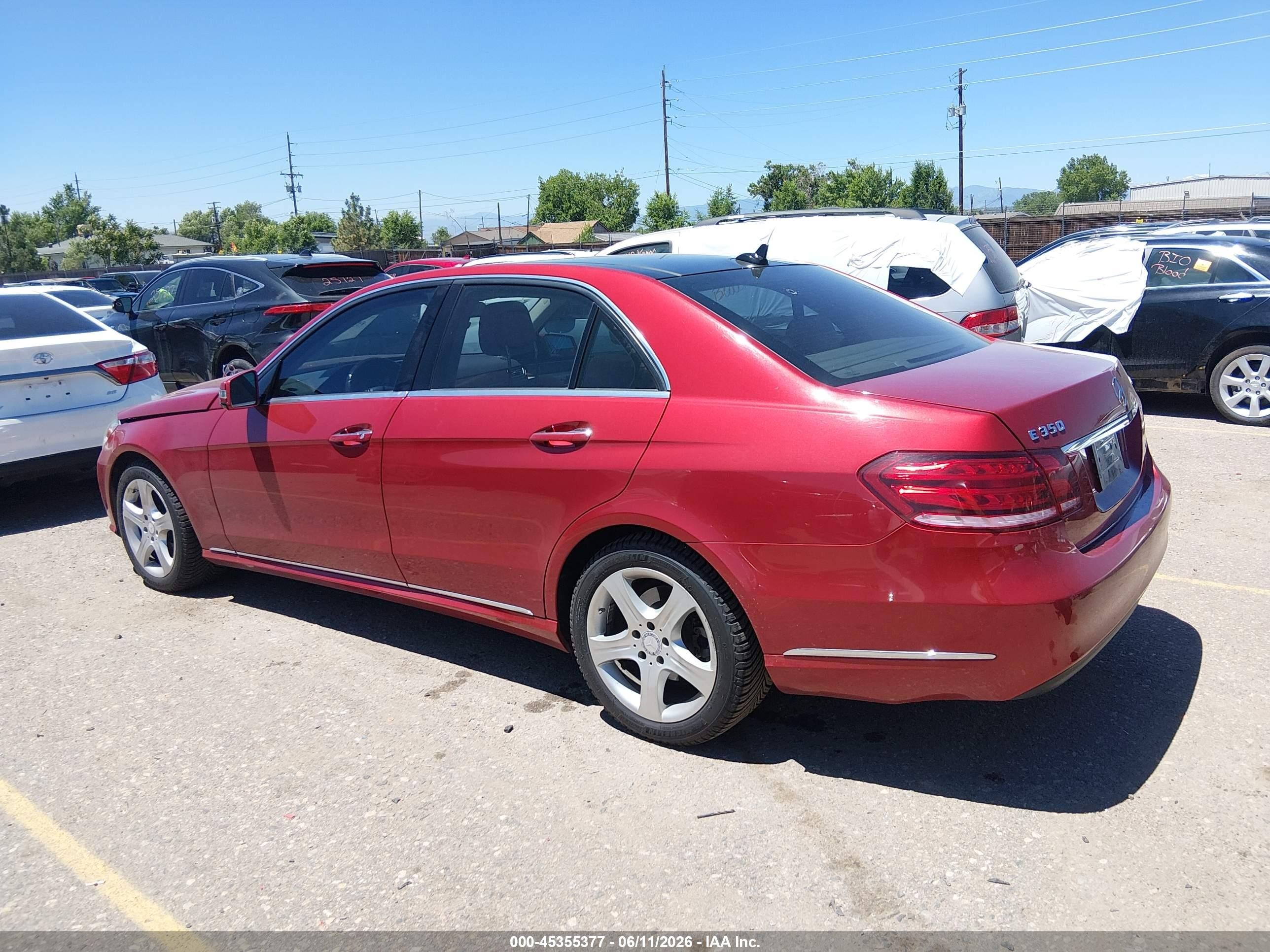 2014 Mercedes-benz E 350 4matic Red vin: WDDHF8JB3EA988365