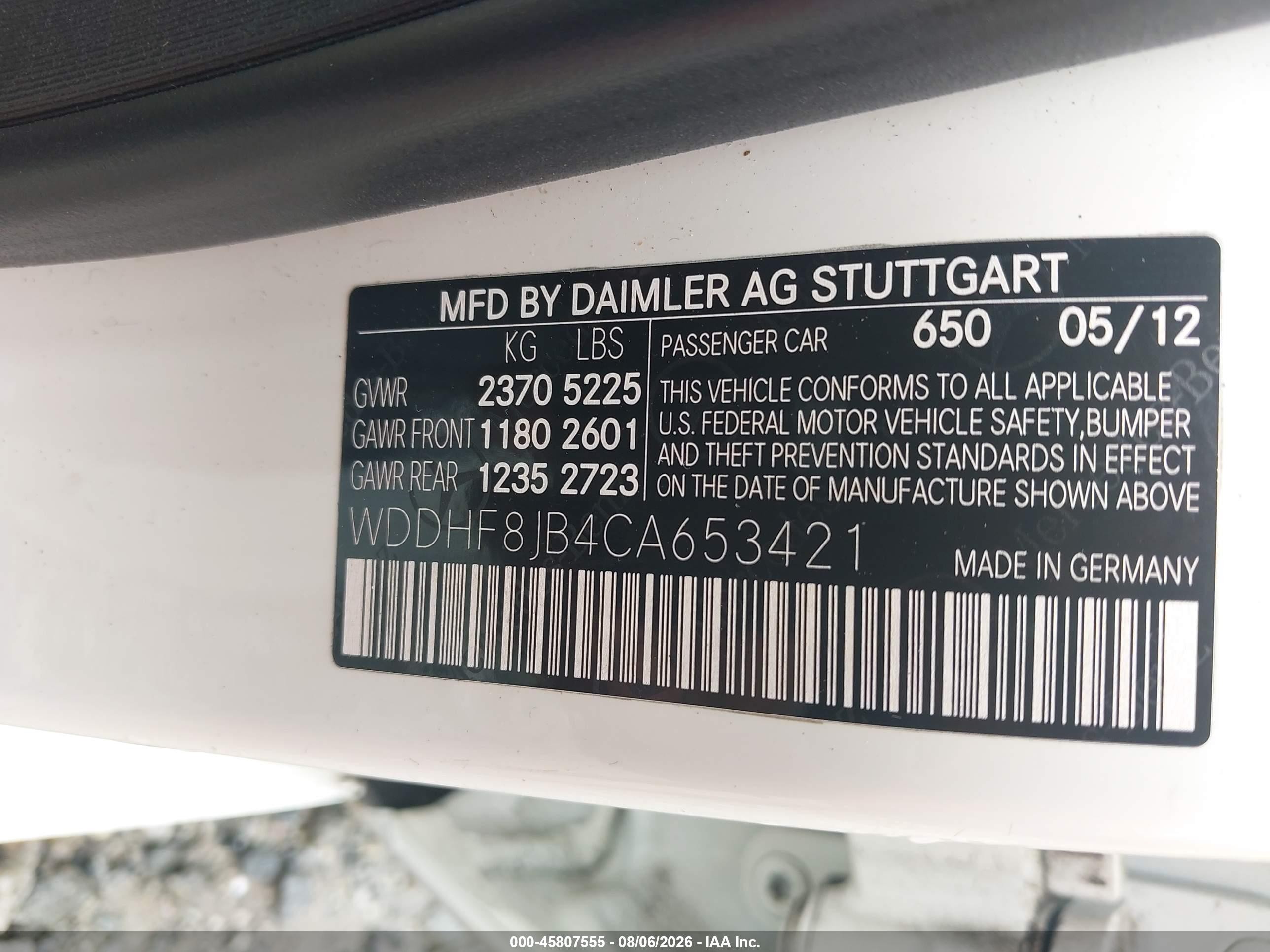 2012 Mercedes-benz E 350 4matic White vin: WDDHF8JB4CA653421