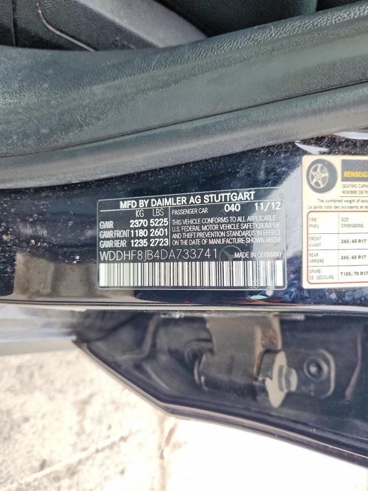 2013 Mercedes-benz E 350 4matic Black vin: WDDHF8JB4DA733741
